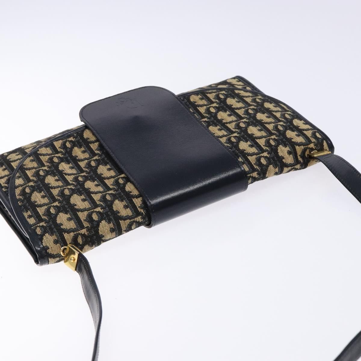 Dior DIOR Trotter Canvas Shoulder Bag Navy Gold Size ONE SIZE - 6 Thumbnail