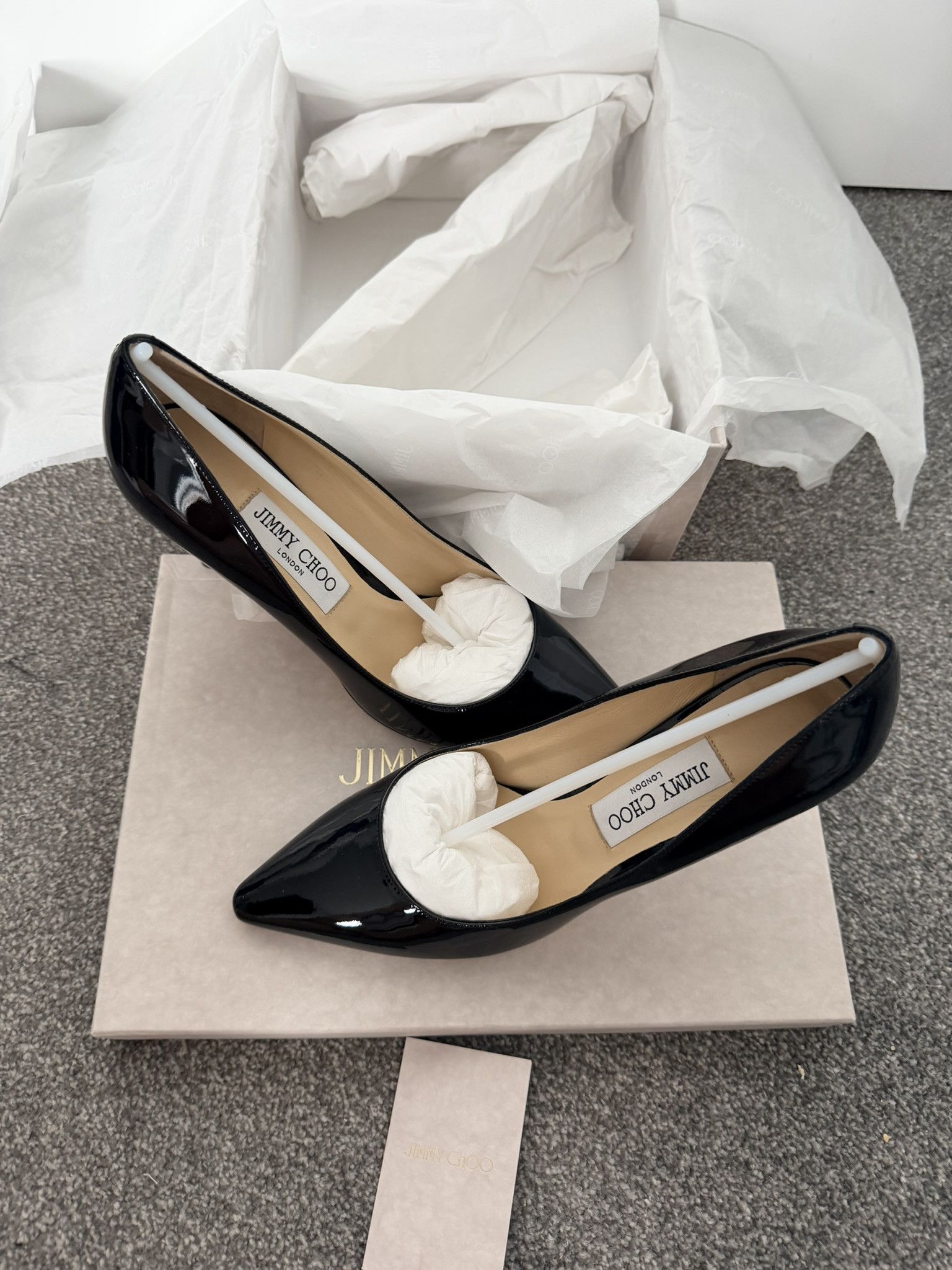 Jimmy Choo Jimmy Choo Romy 85 Black Size US 9 / IT 39 - 2 Thumbnail