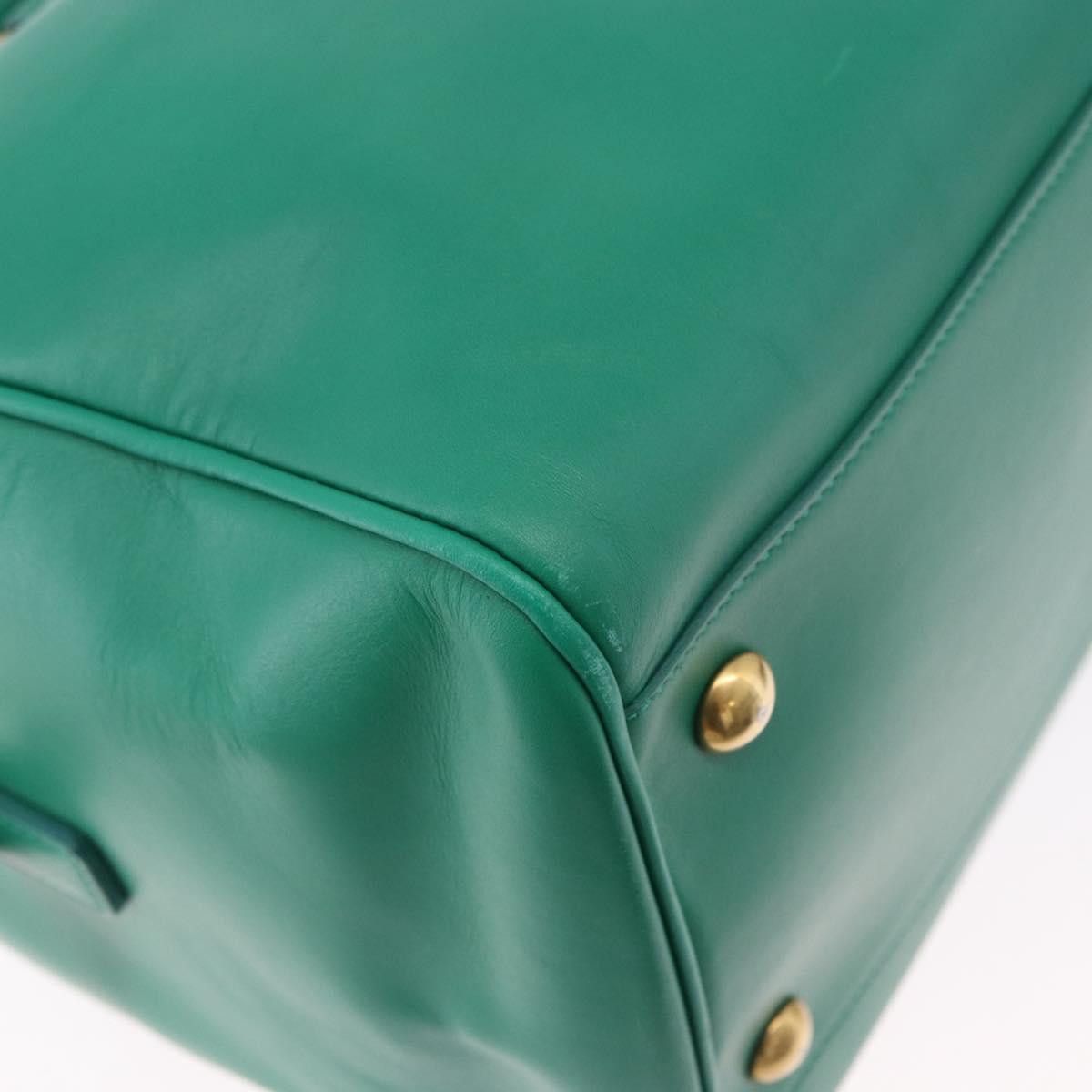 Saint Laurent Paris SAINT LAURENT Classic Duffle Bag Leather 2way Green Gold Size ONE SIZE - 19 Thumbnail