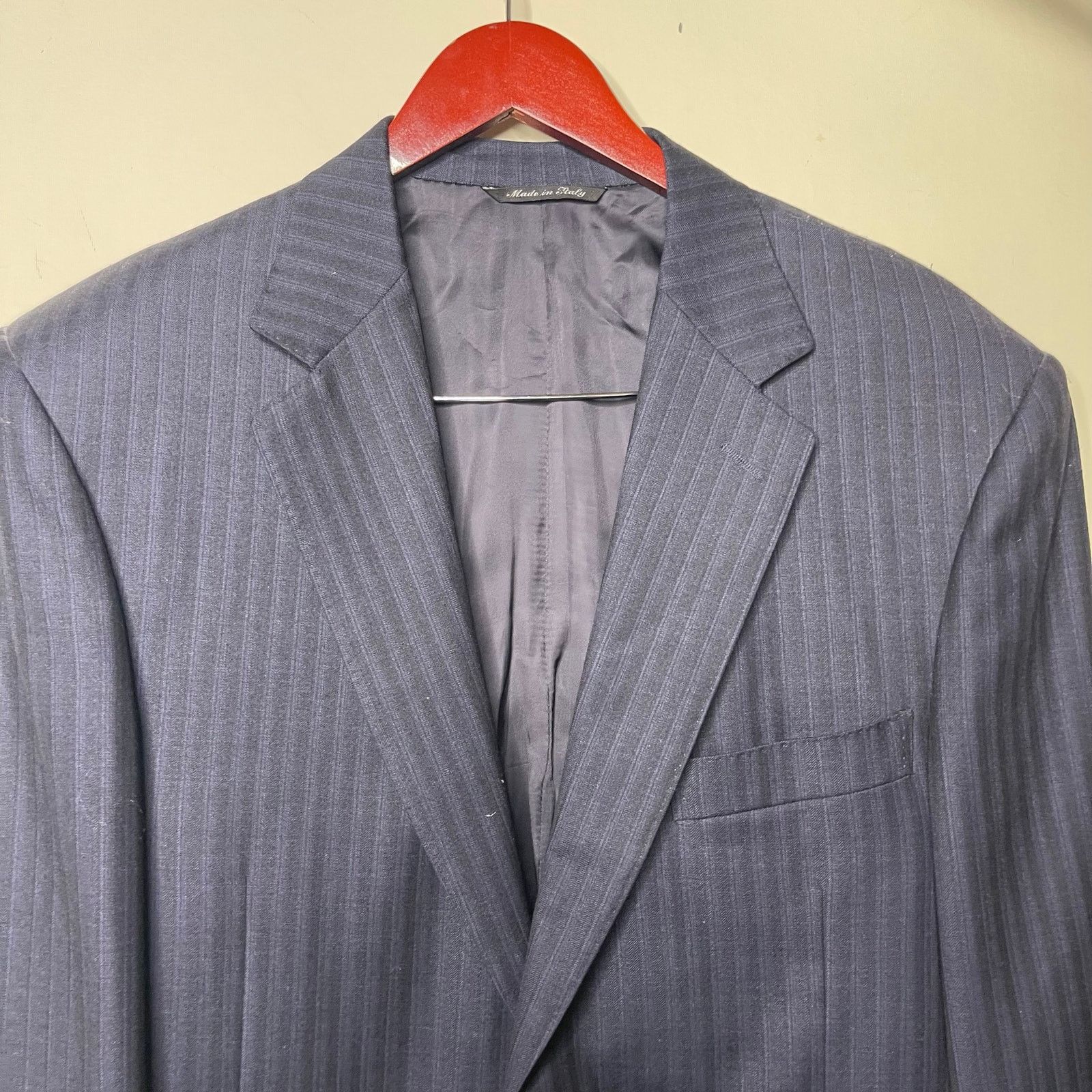Canali Canali navy pinstripe 100% wool 2 button sport jacket blazer Size 42R - 6 Thumbnail
