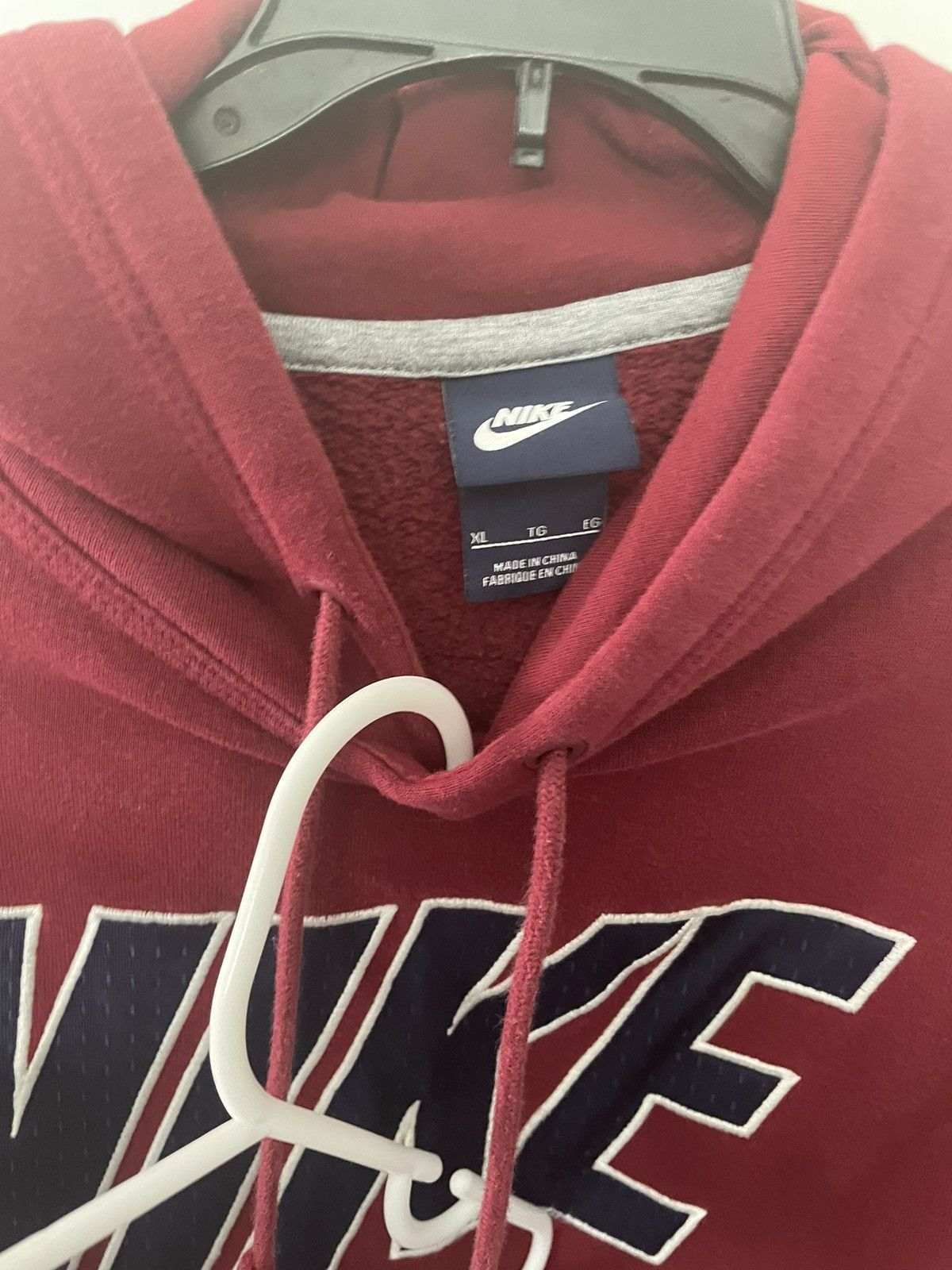 Nike Maroon Nike Vintage Hoodie Size US XL / EU 56 / 4 - 4 Thumbnail