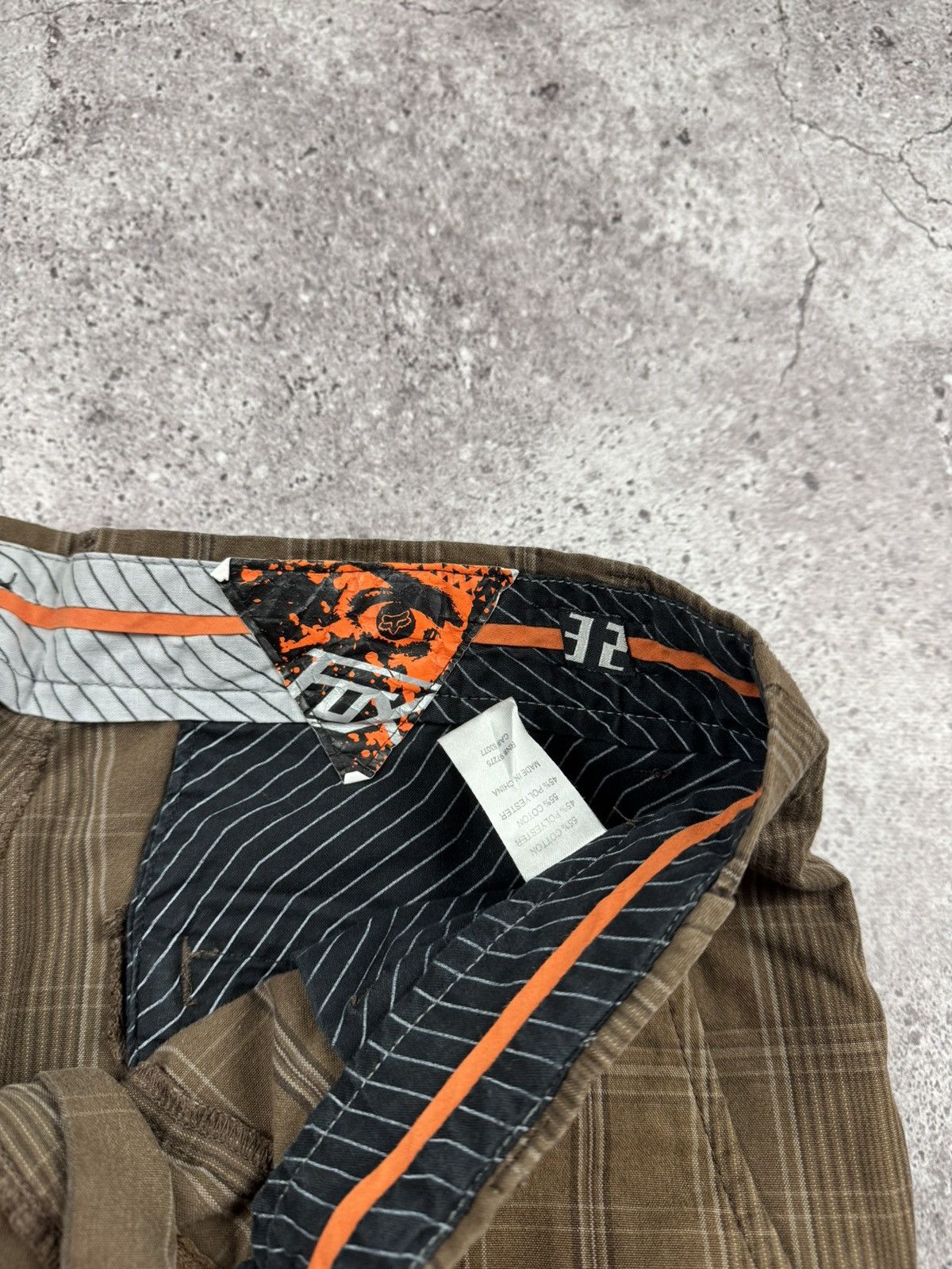 Fox Racing Vintage 00s Y2K Fox Racing Motocross Browm Cargo Shorts Size US 32 / EU 48 - 6 Thumbnail