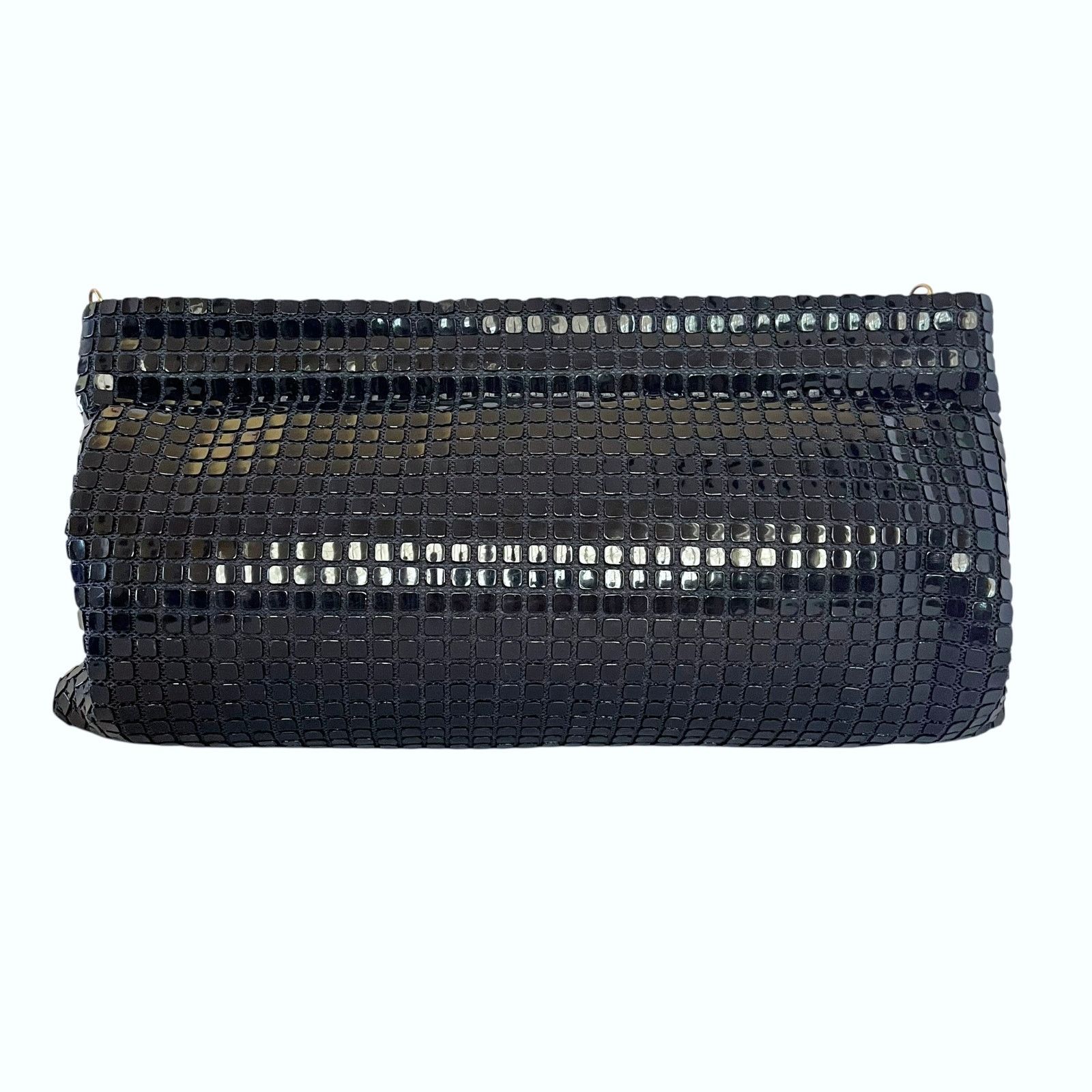 Vintage Vintage Lumured Navy Blue Luma Mesh Frame Crossbody Clutch Size ONE SIZE - 3 Thumbnail