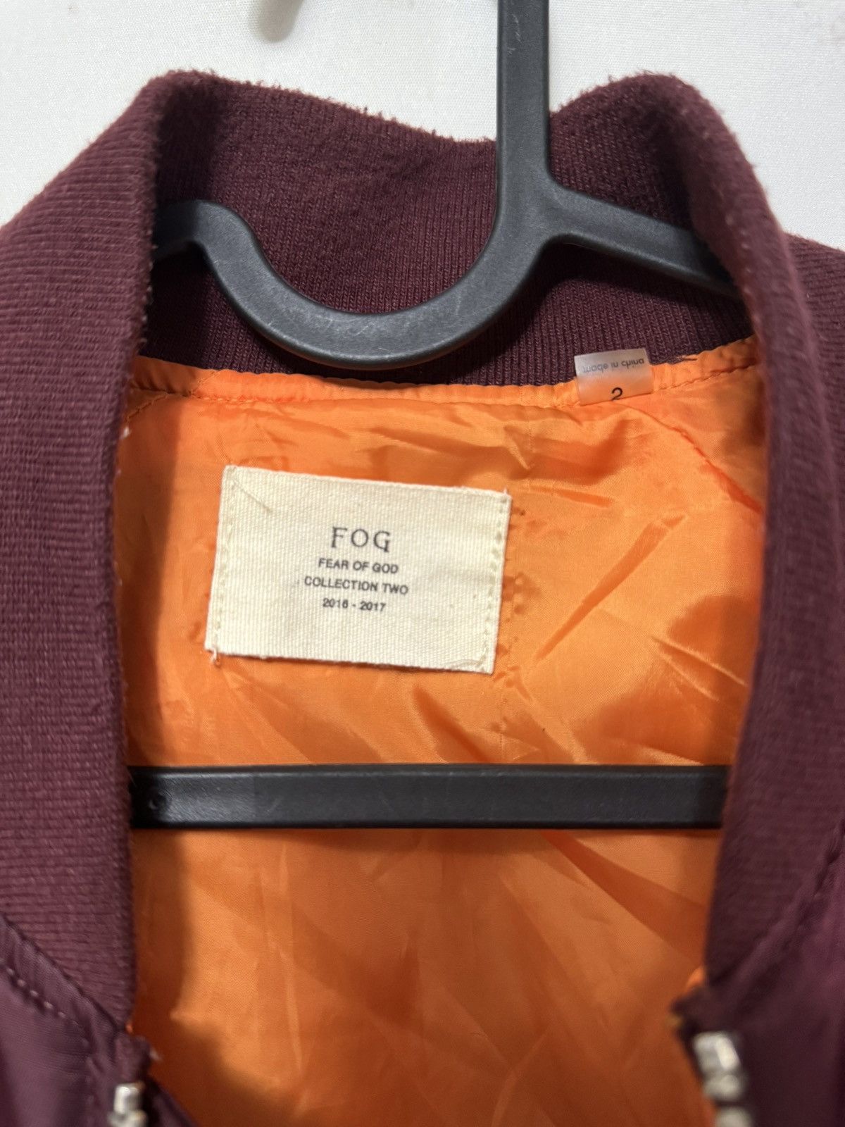Fear of God FOG Fear of God Bomber Jacket Collection Two Burgundy SZ S🔥 Size US S / EU 44-46 / 1 - 6 Thumbnail