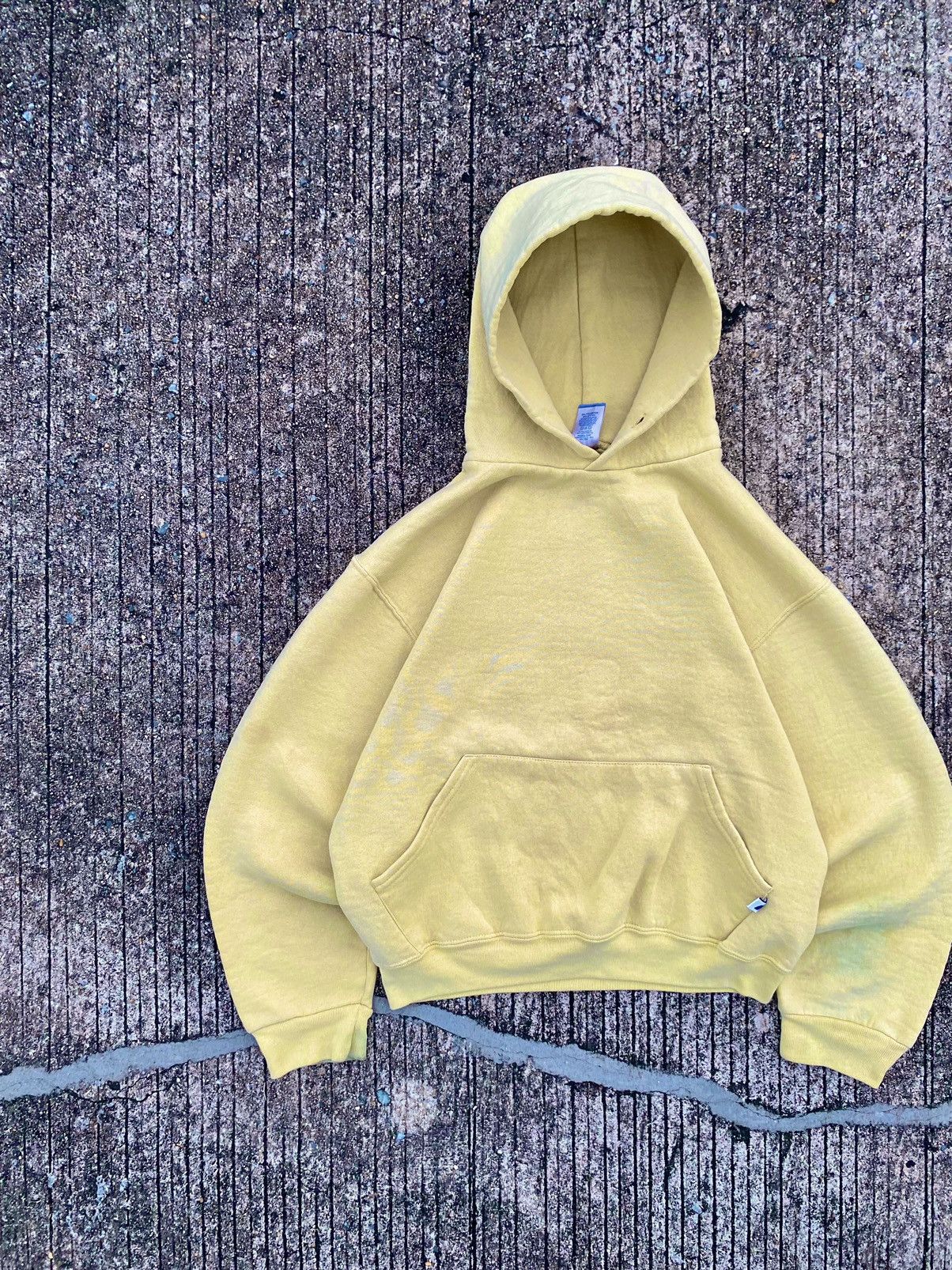 image of Yellow Russell Athletic Hoodie, Men's (Size Small)