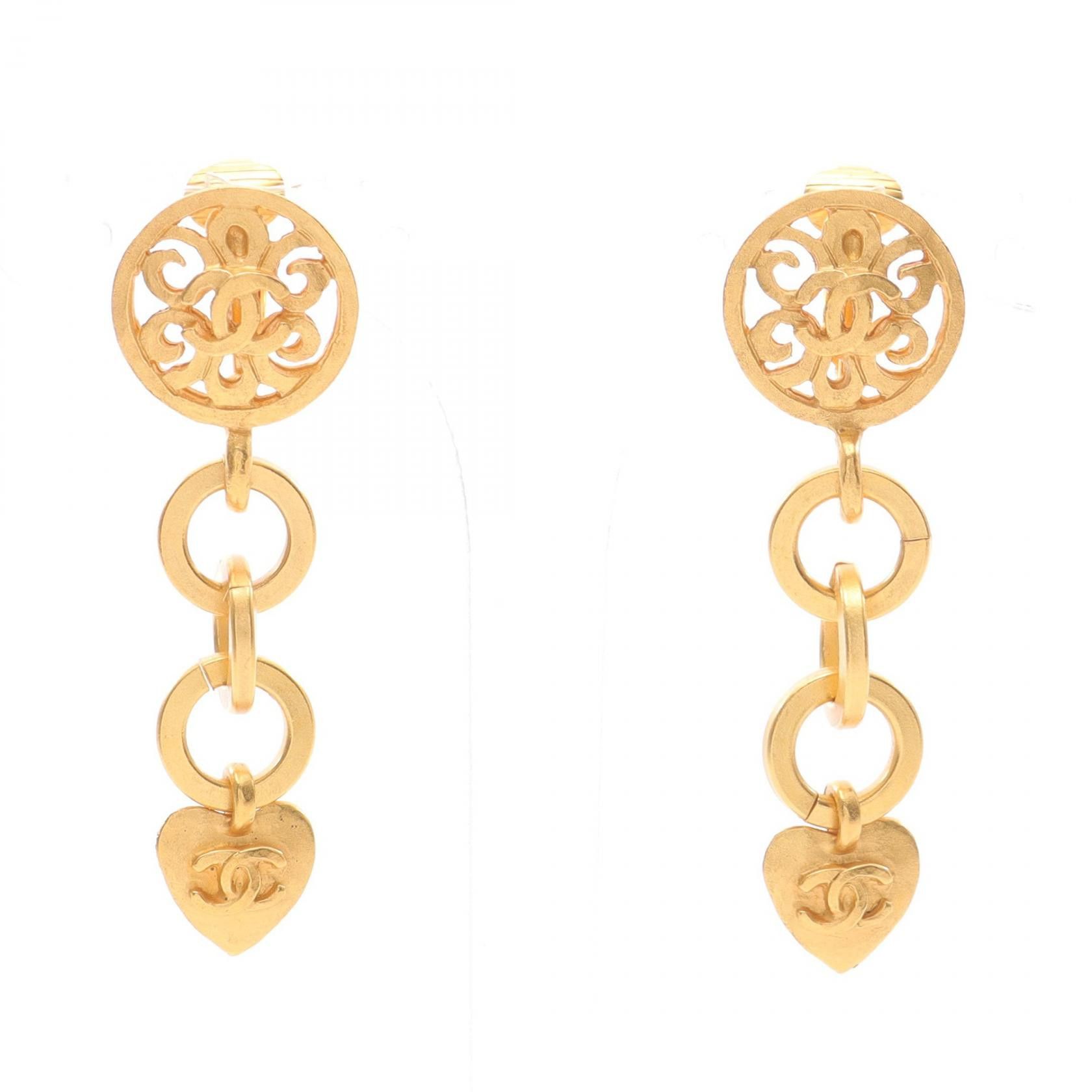 Chanel Chanel Chanel Coco Mark Earrings Metal Earrings DUTY FREE for USA Size ONE SIZE - 1 Thumbnail