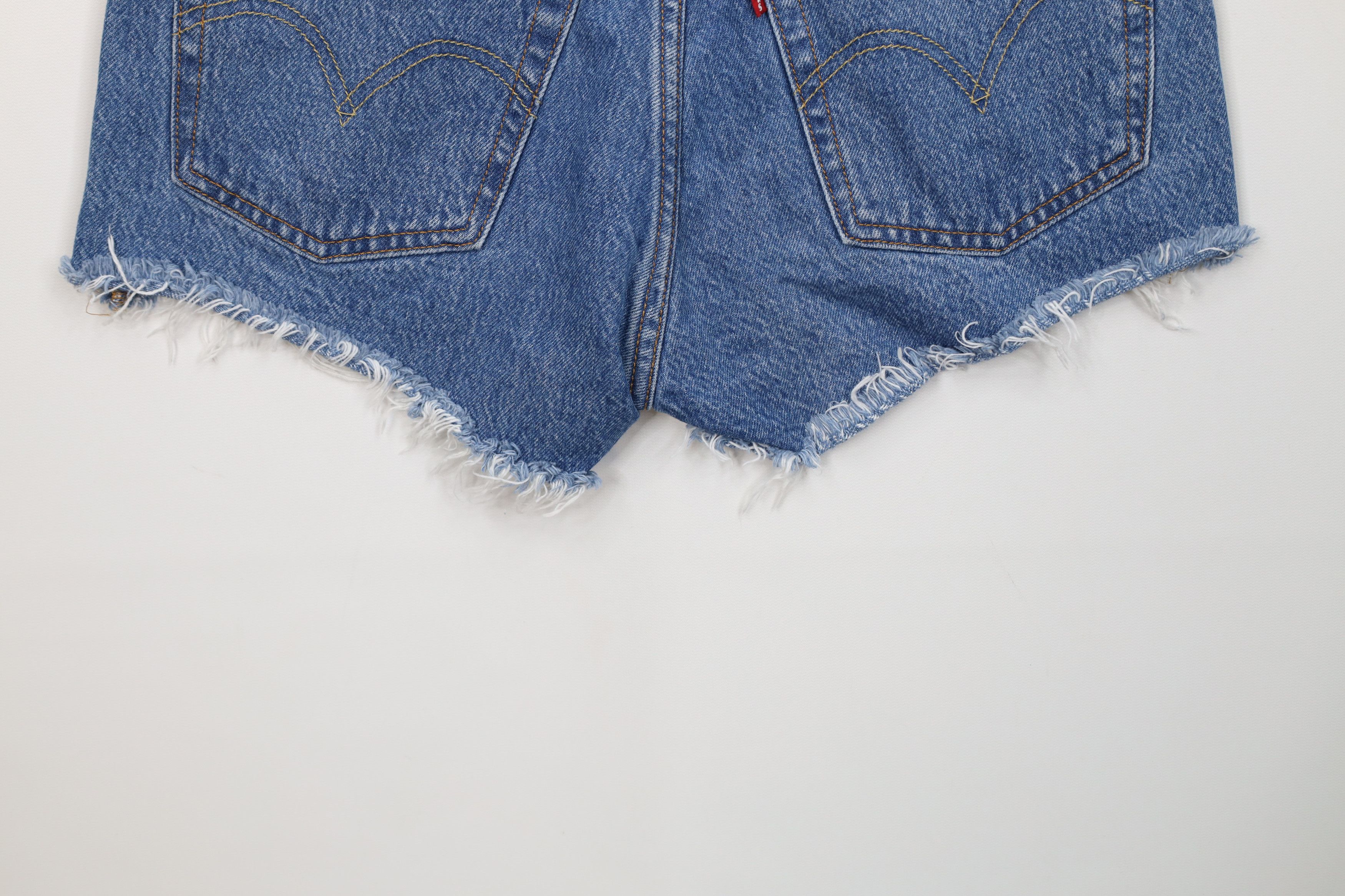Levi's Vintage Y2K Levis 501xx Button Fly Cut Off Denim Jean Shorts Size 24" / US 00 / IT 34 - 13 Thumbnail