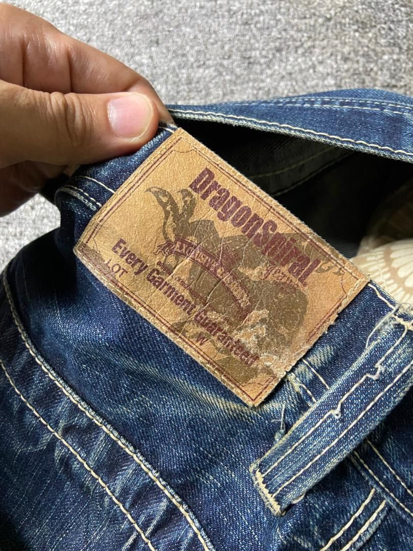 Japanese Brand DRAGON SPIRAL Baggy Style Denim Jeans (136) Size US 34 / EU 50 - 4 Thumbnail