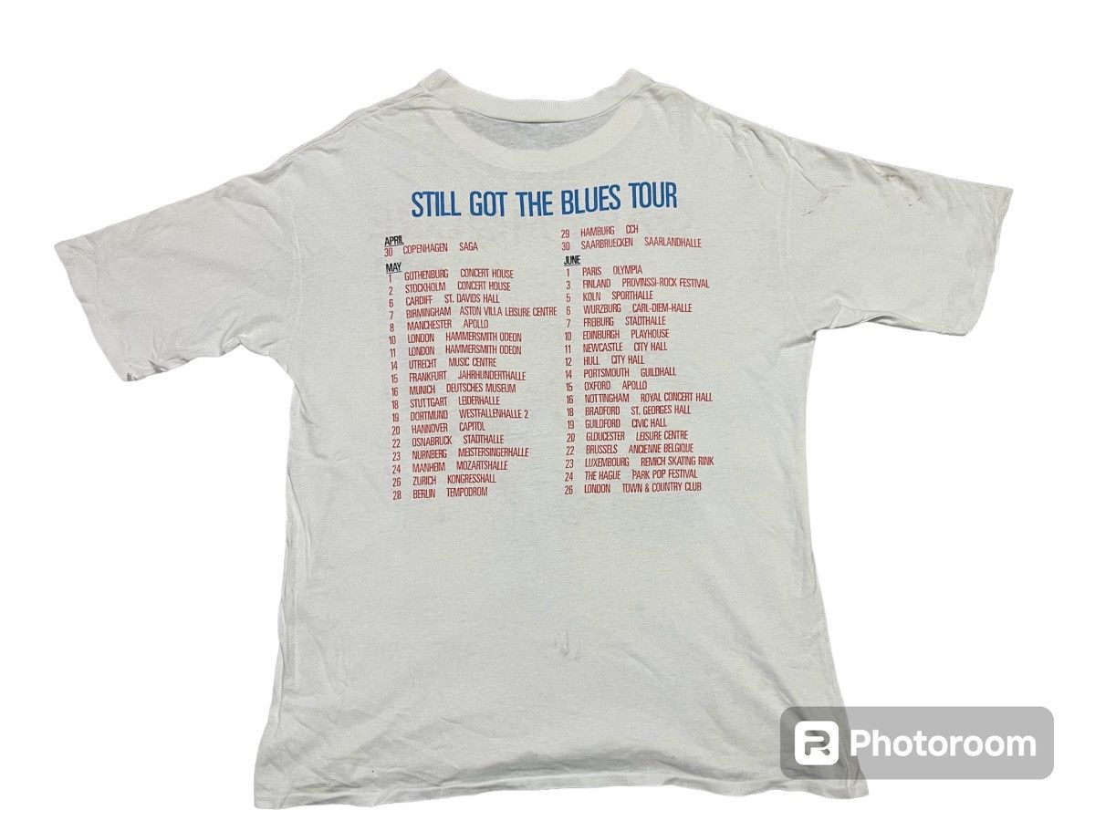 Band Tees 1990 GARY MOORE WITH THE MIDNIGHT BLUES BAND T SHIRT Size US L / EU 52-54 / 3 - 2 Thumbnail