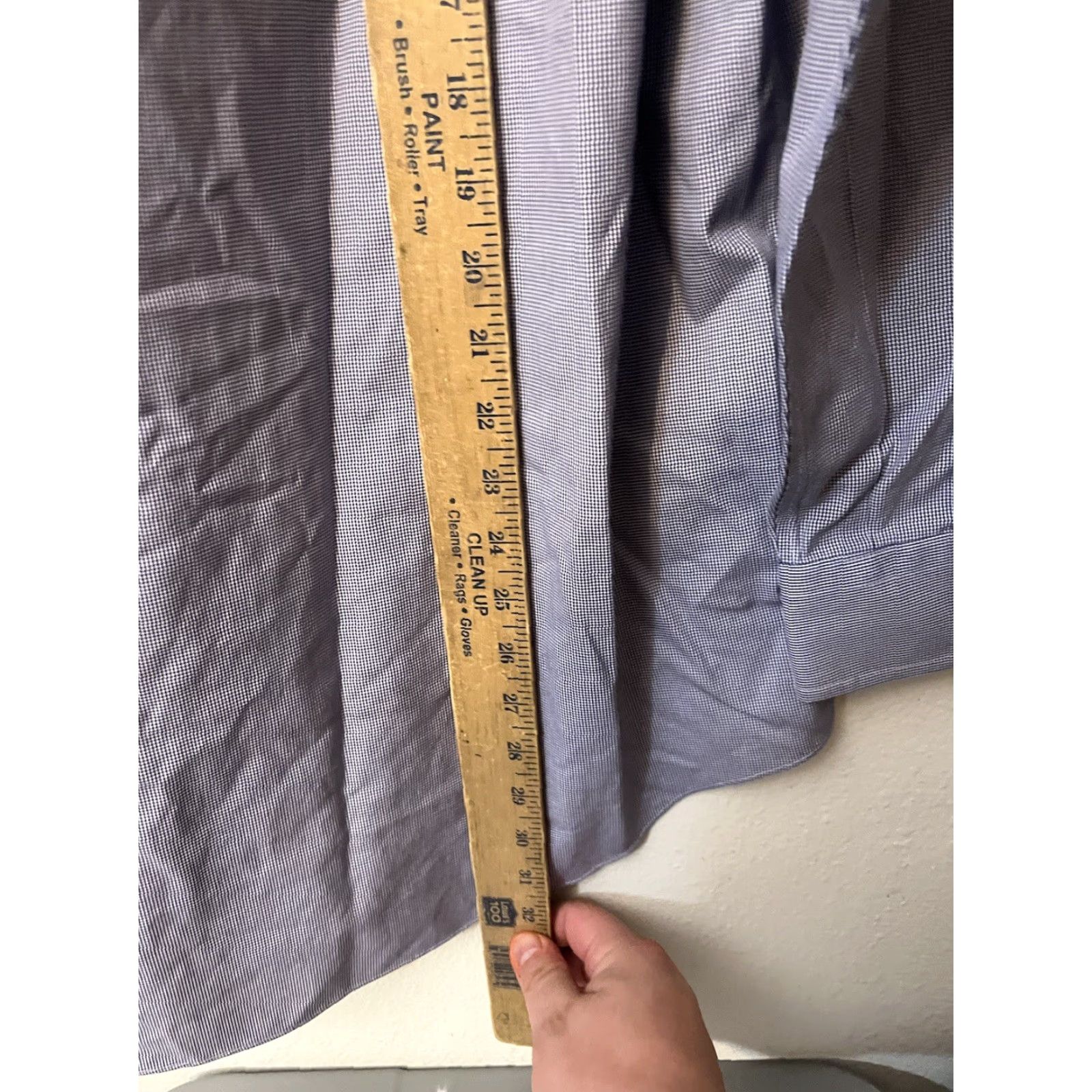 Lands' End Lands' End Men Shirt 16-32 No Iron Pinpoint Oxford Long Sleeve Blue Shirt Dress Shirt Mens Regular 100% Cotton Size US L / EU 52-54 / 3 - 4 Thumbnail
