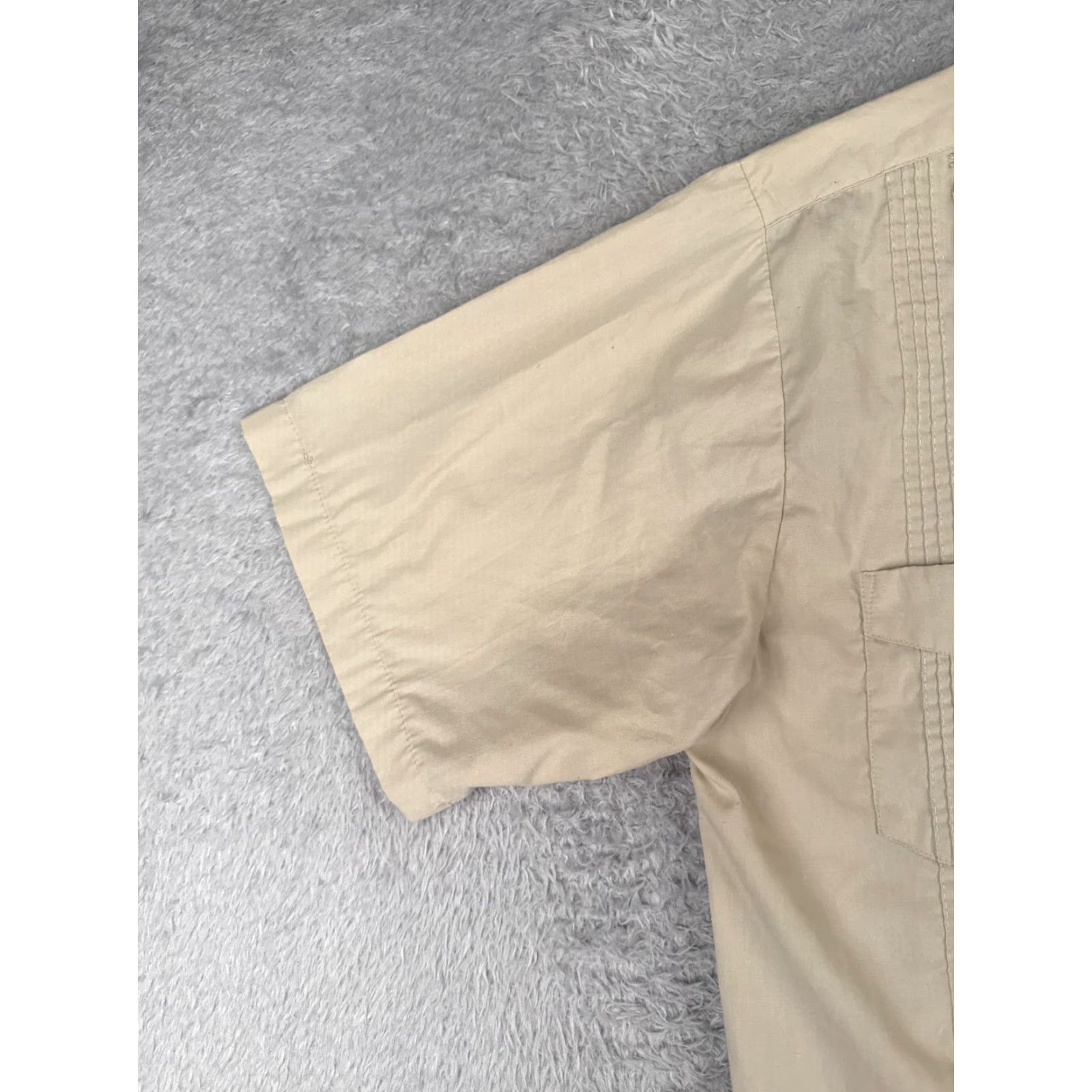 Vintage VINTAGE Lada Shirt Adult Large Beige Polyester Cotton Blend 4 Pocket Button-Up Men Beige L Shirt Casual Workwear Pockets - Mens Size US L / EU 52-54 / 3 - 3 Thumbnail