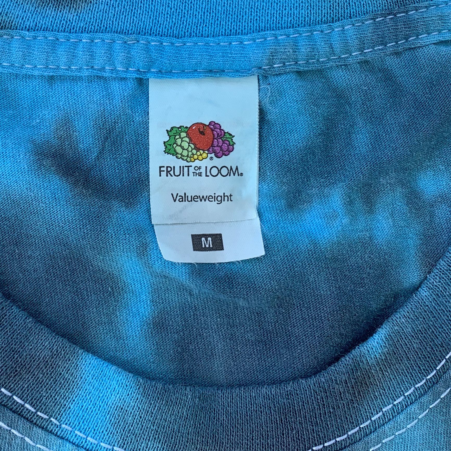 Fruit Of The Loom Y2K Tie Dye FRUIT OF THE LOOM T shirt Funky Tee Hippie Basic Size US M / EU 48-50 / 2 - 4 Thumbnail