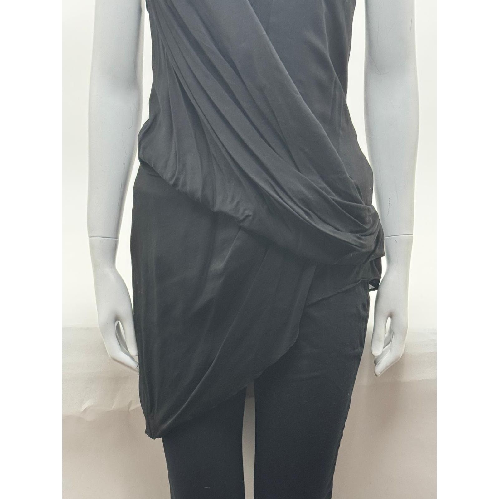 Helmut Lang Helmut Lang NWT Black Soft Drape Overlap Blouse Size L Size L / US 10 / IT 46 - 6 Thumbnail