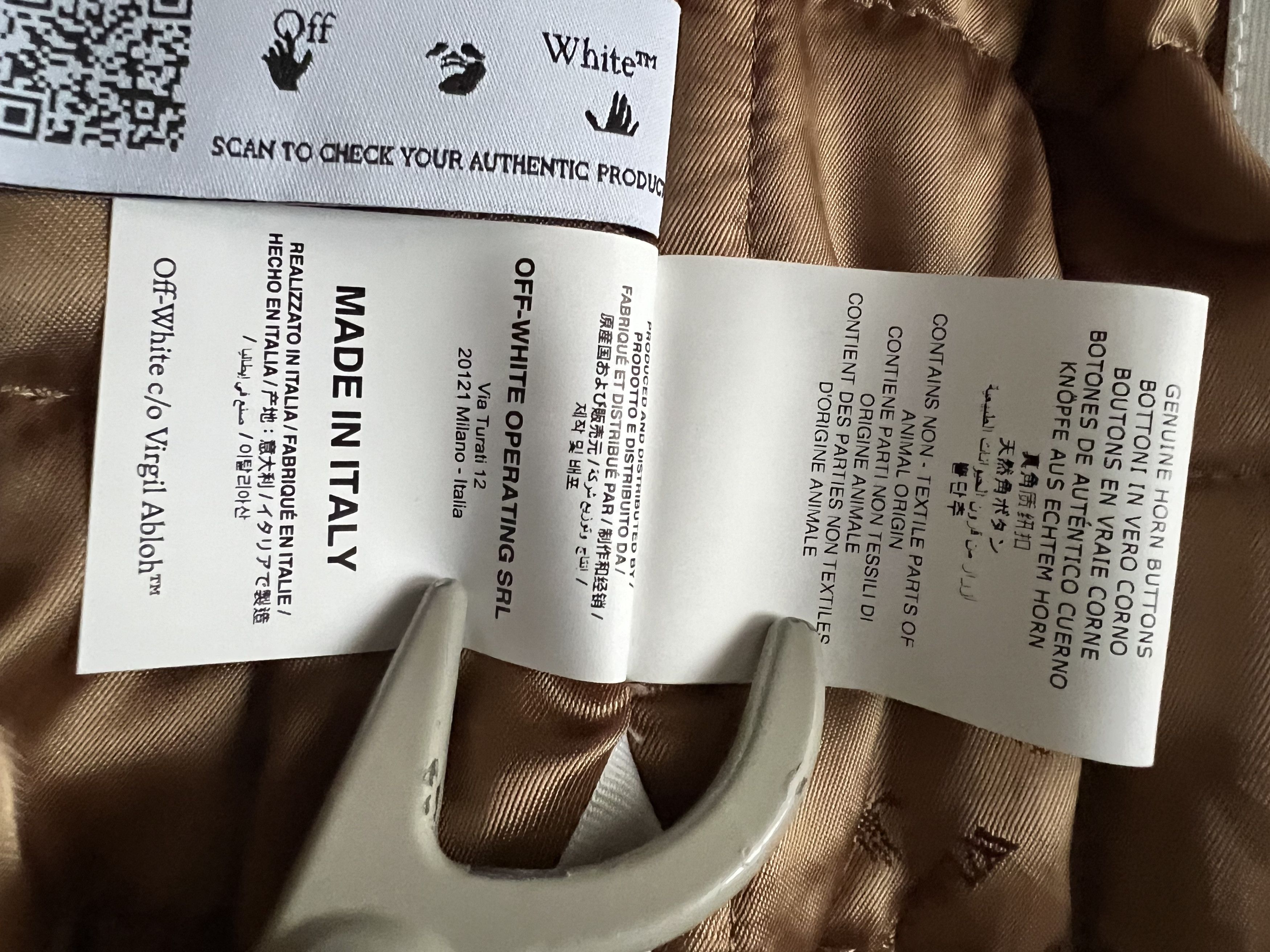 Off-White Retail $4000 Cashmere Bomber Sz. 50 EU. Camel Size US M / EU 48-50 / 2 - 17 Thumbnail