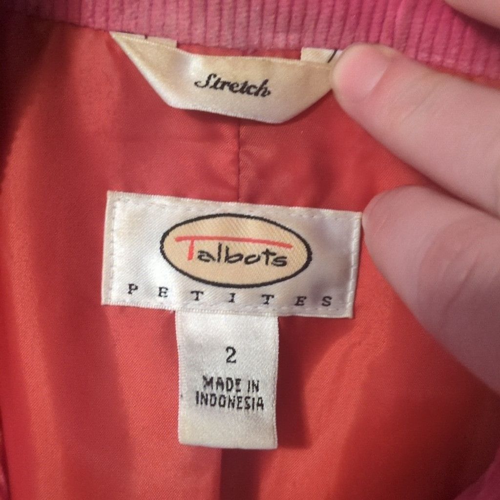 Talbots Talbots Hot Pink Corduroy Blazer Size 2 Size XS / US 0-2 / IT 36-38 - 4 Thumbnail