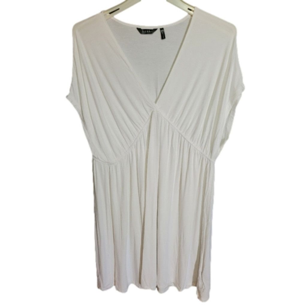 Nicole Miller Nicole Miller, white tee shirt dress, NWOT, Size XXL Size XL / US 12-14 / IT 48-50 - 1 Thumbnail