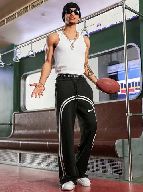 Japanese Brand DRIP Street stripe Y2K Sweatpants Size US 32 / EU 48 - 3 Thumbnail