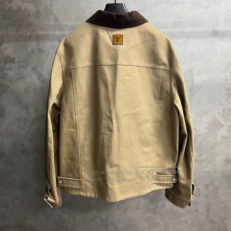 Louis Vuitton Louis Vuitton 25 Apricot Logo Letter Pocket Zip Long Sleev Size US XXL / EU 58 / 5 - 5 Thumbnail