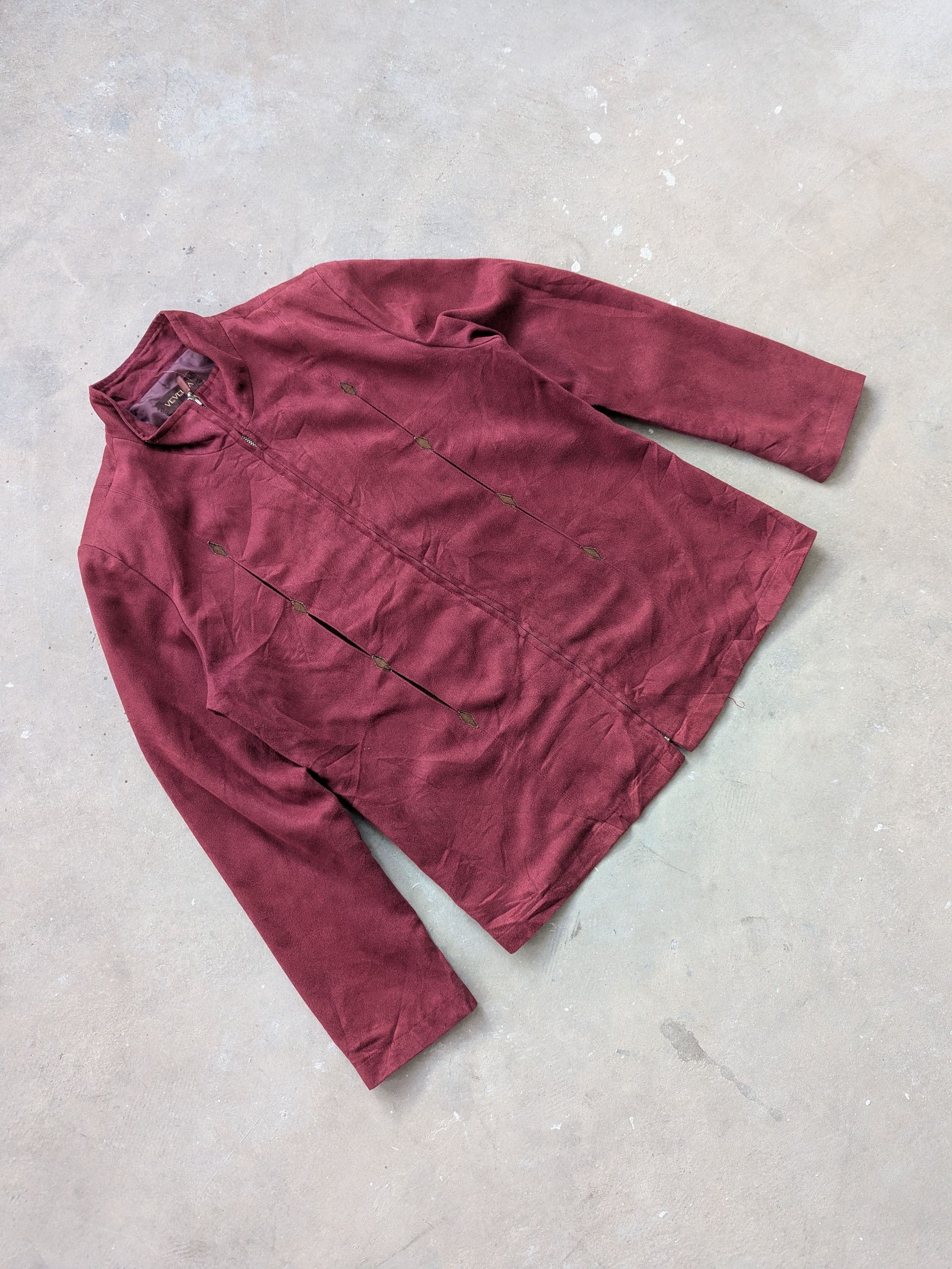 Japanese Brand × Vintage Vintage Vevelka Red Velvet Jacket Size S / US 4 / IT 40 - 3 Thumbnail