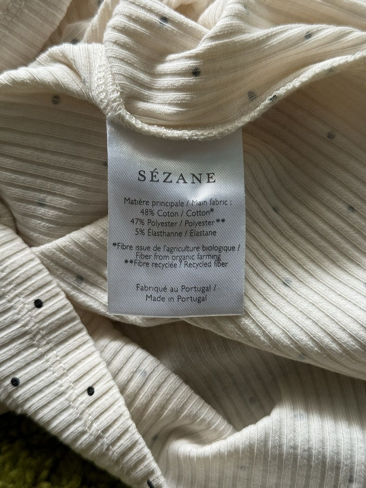 Designer × Sezane Sezane Paris oldmoney style ribbed longsleeve blouse Size M / US 6-8 / IT 42-44 - 6 Thumbnail