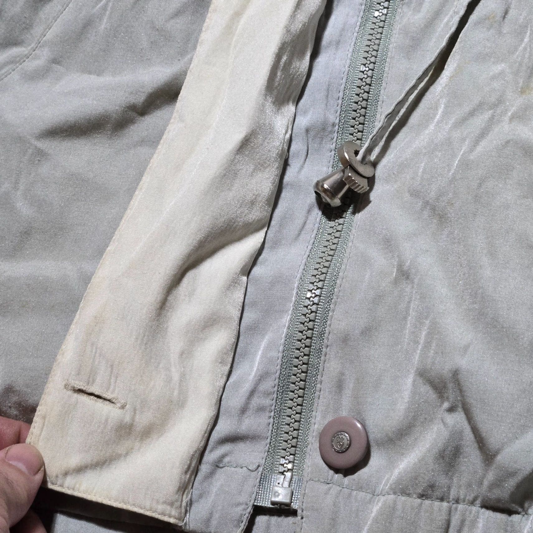 Vintage Jacqueline Ferrar Jacket Women Beige/Brown Adult Size S Small Zip Button Coat/ Jacket for All Occasion Womens Size S / US 4 / IT 40 - 3 Thumbnail