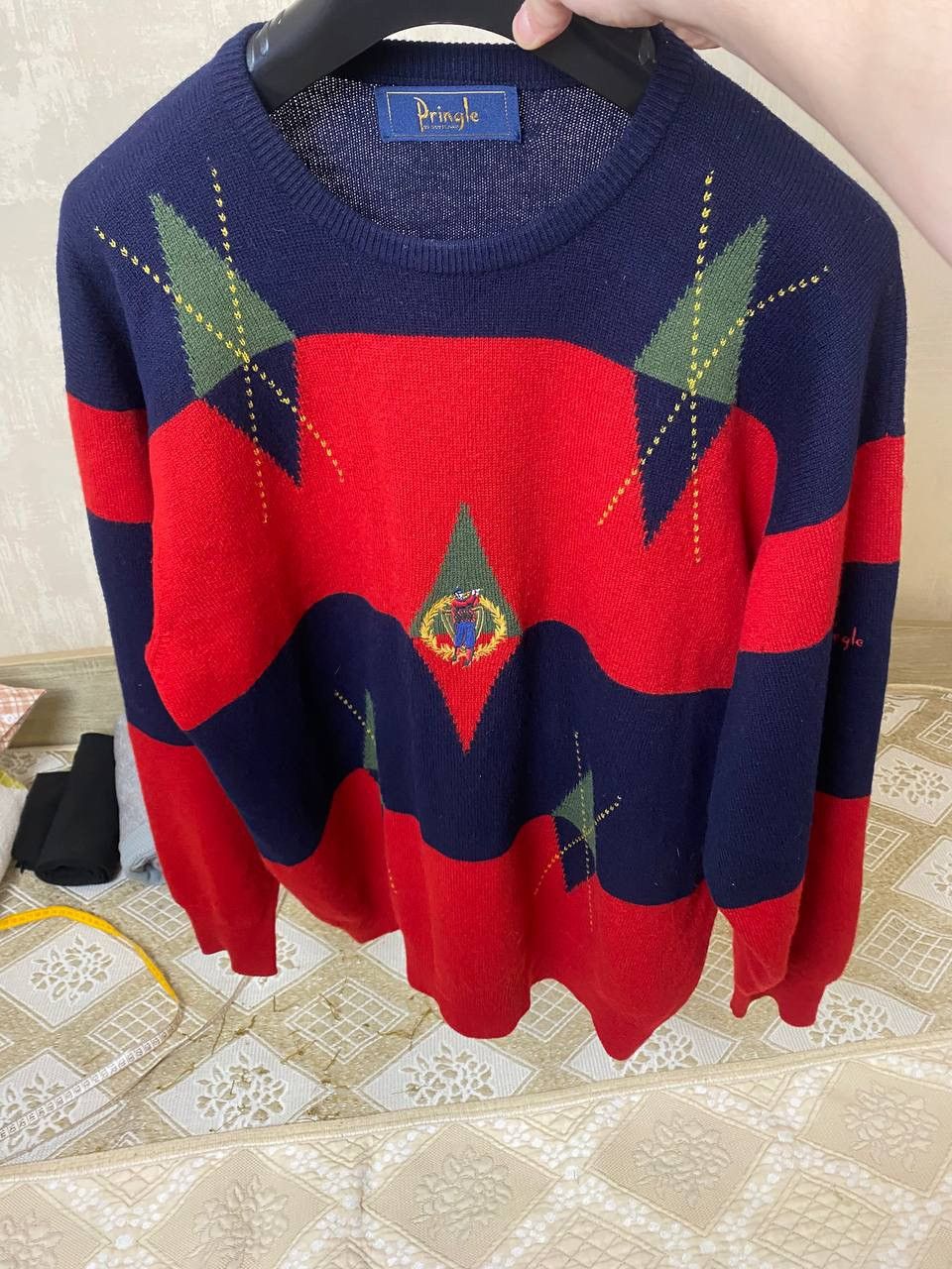 Pringle Of Scotland 🔥 Pringle of Scotland Vintage Golf Wool Knit Sweater Rare Size US L / EU 52-54 / 3 - 4 Thumbnail