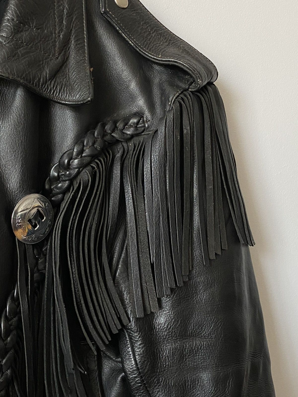 Leather Rare Chesterfield Aprilla Biker Leather Jacket Trims 80s 90s Size US M / EU 48-50 / 2 - 8 Thumbnail