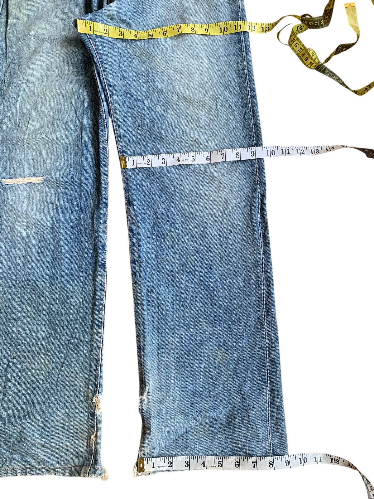 Edwin × Kapital × Vintage VINTAGE EDWIN SELVEDGE 505X BUTTON FLY DISTRESSED DENIM Size US 30 / EU 46 - 25 Thumbnail