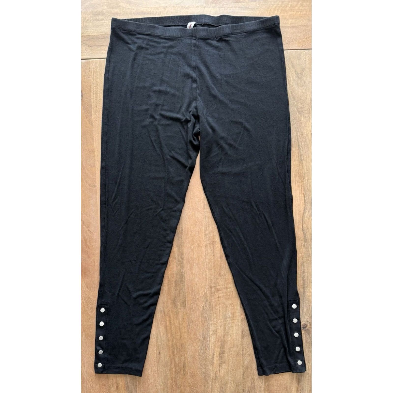 Amanda Uprichard Amanda Uprichard Womens Black High Rise Elastic Waist Slim Ankle Legging Size 3X Size 24" / US 00 / IT 34 - 2 Thumbnail