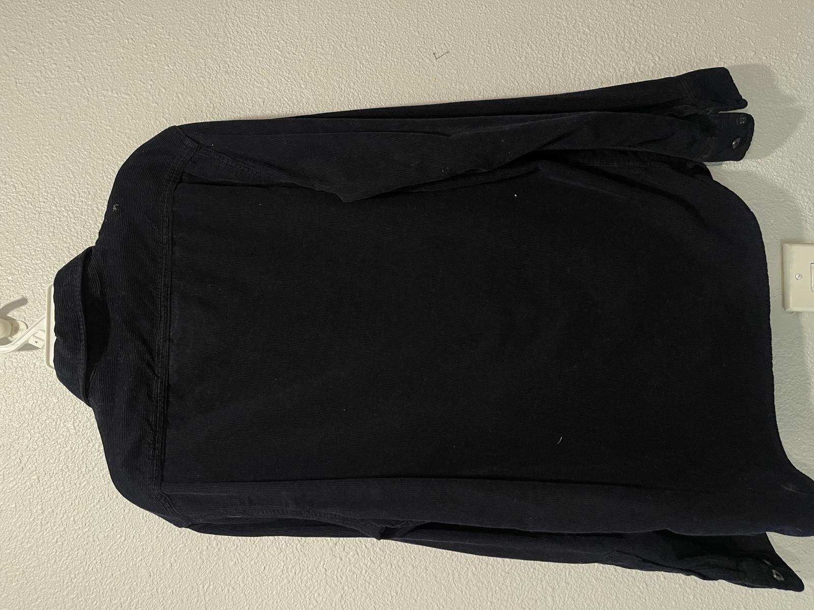 H&M Navy H&M Corduroy Button-Up Shirt, Size S Size US S / EU 44-46 / 1 - 2 Thumbnail