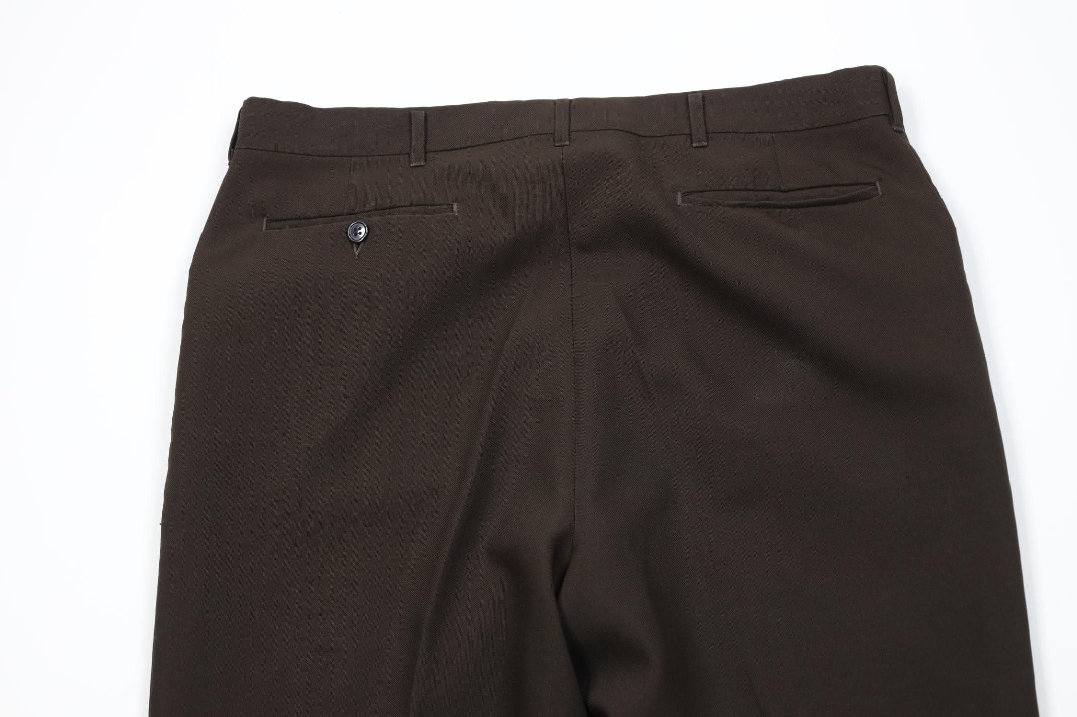 Vintage Vintage 70s Streetwear Flared Wide Leg Chino Pants Brown USA Size US 36 / EU 52 - 9 Thumbnail