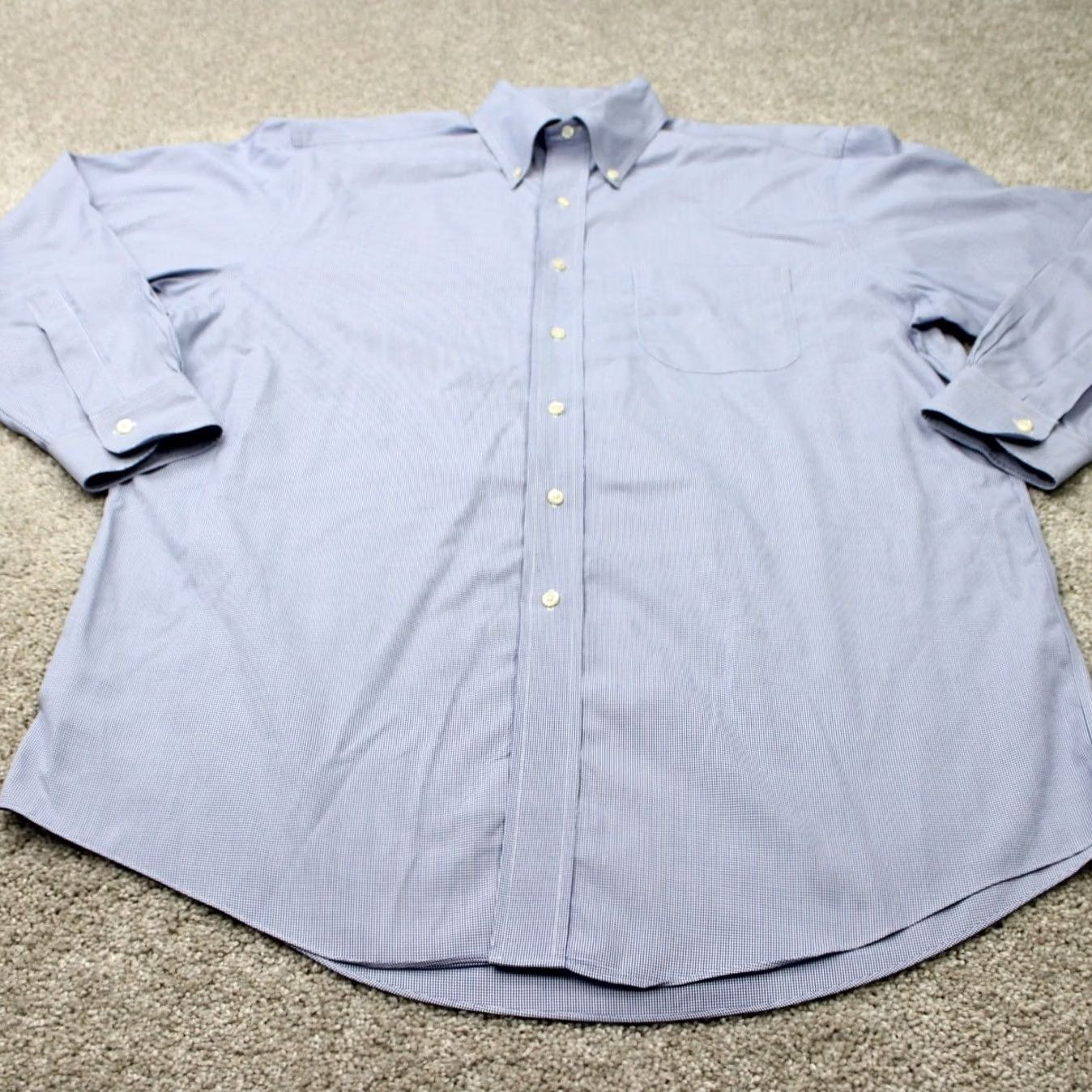Brooks Brothers Brooks Brothers Classic Shirt Men 16,33 Blue Non-Iron American Supima Cotton L/S Dress Shirt Regular Size 16 Mens Blue Size US L / EU 52-54 / 3 - 3 Thumbnail