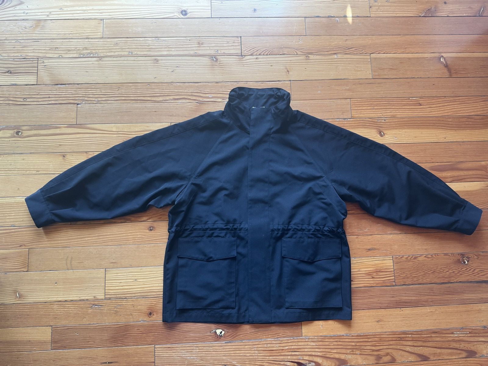 Wool Max Canvas High Neck Zip Blouson