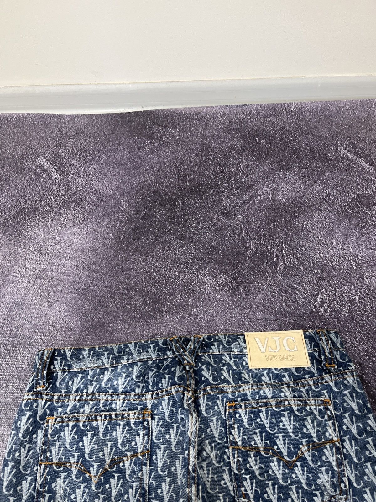 Versace Versace Jeans Couture Monogram Rare Luxury Cropped Jeans Size 29" - 7 Thumbnail