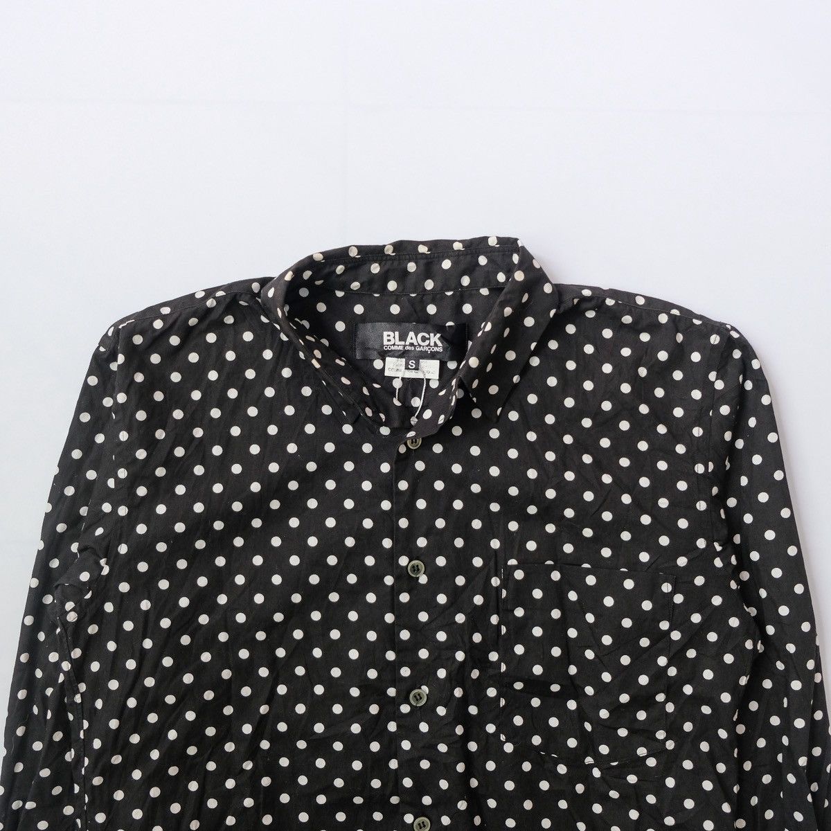 Comme des Garcons Black Black Comme des Garcons dyed hem polka dot shirt Size US S / EU 44-46 / 1 - 2 Thumbnail