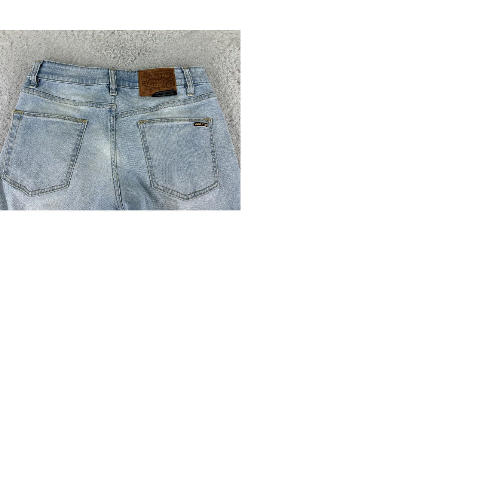 Volcom VINTAGE Volcom Jeans Mens 28 Blue Denim 2X Vorta Slim Tapered Leg Cotton 27x28 Size US 28 / EU 44 - 10 Thumbnail