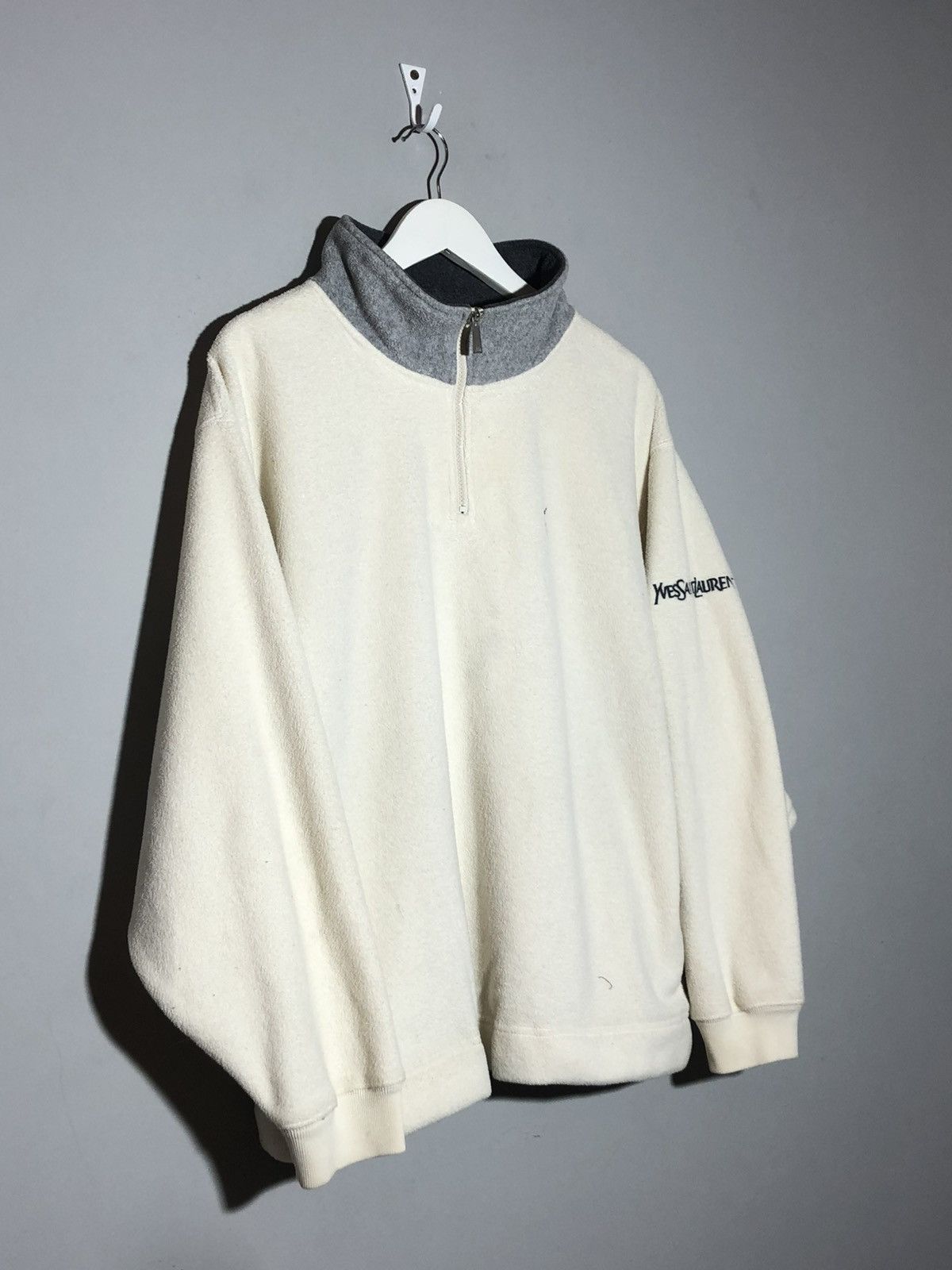 Yves Saint Laurent Vintage Yves Saint Laurent YSL Fleece Jacket Half Zip Size US M / EU 48-50 / 2 - 2 Thumbnail
