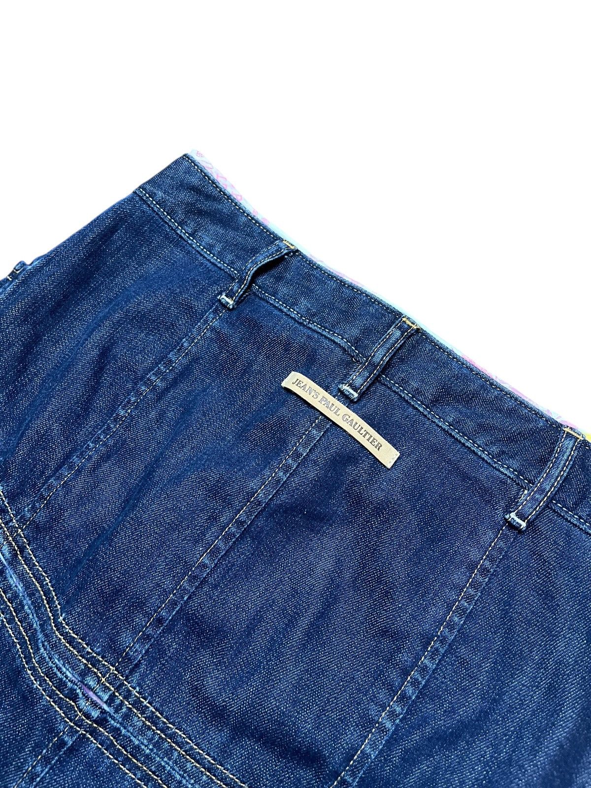 Jean Paul Gaultier Jean Paul Gaultier Jeans Floral Trim Denim Skirt Y2K Size 28" / US 6 / IT 42 - 4 Thumbnail
