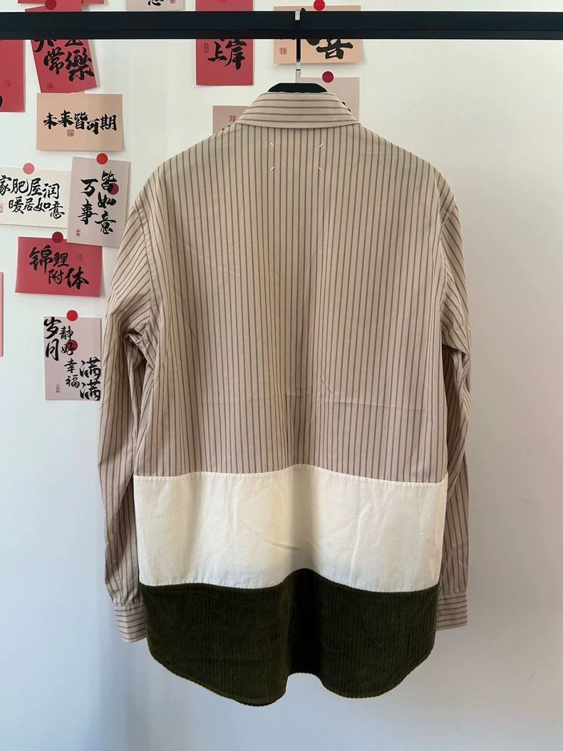 Maison Margiela Maison Margiela Size 39 Striped stitching shirt size 39 -DM Size US M / EU 48-50 / 2 - 4 Thumbnail