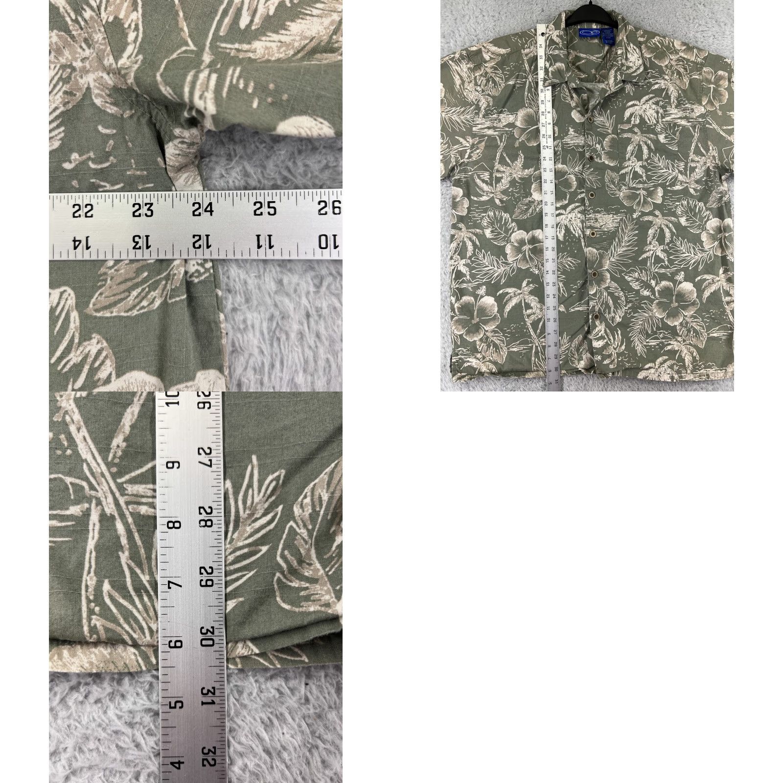 Ocean Pacific Ocean Pacific Shirt Men XL Green Beach Hawaiian Button-Up Size US XL / EU 56 / 4 - 9 Thumbnail