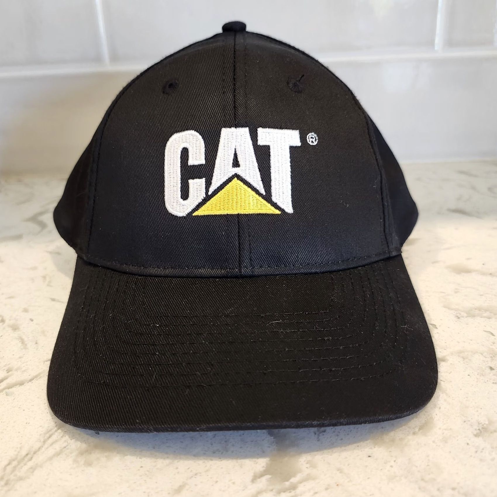 Vintage CAT Trucker Hat Baseball Black CAT Logo Classic Men Adjustable Hat Size ONE SIZE - 2 Thumbnail