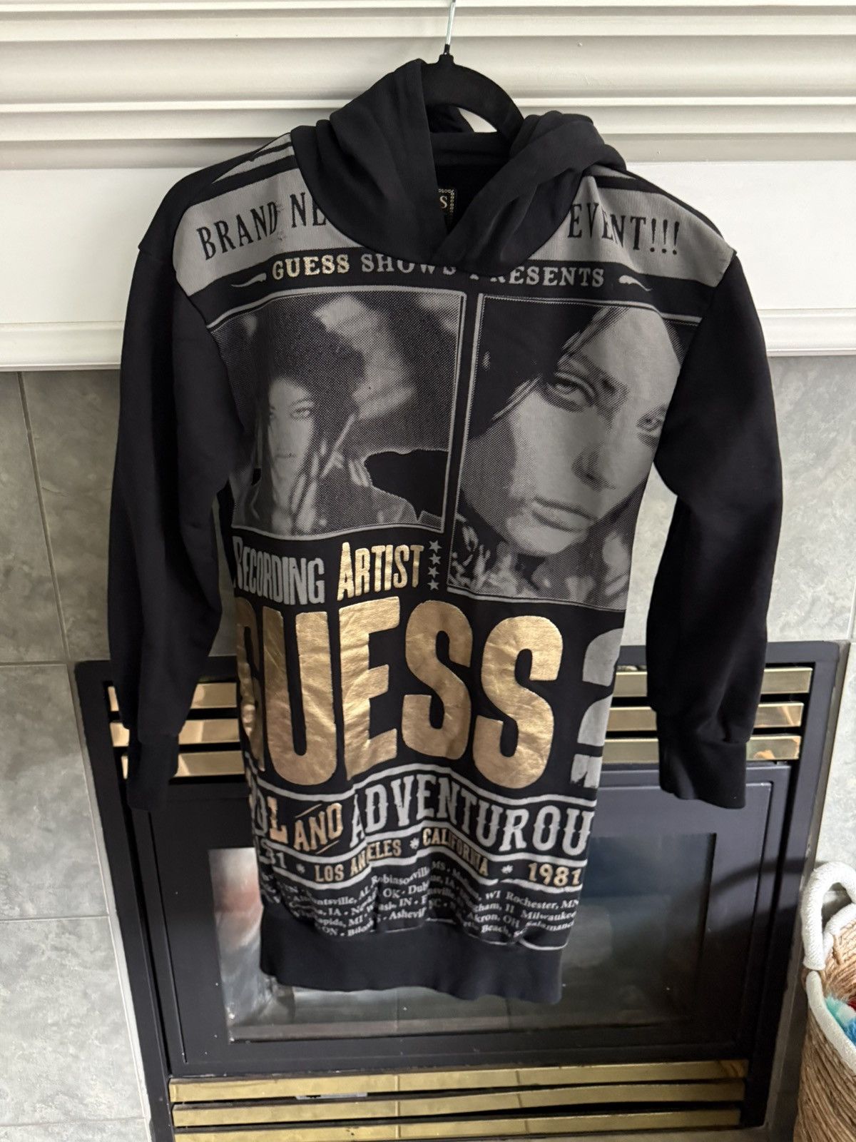 Guess GUESS Black Long Sweatshirt/Tunic - Size 12 Size M / US 6-8 / IT 42-44 - 4 Thumbnail