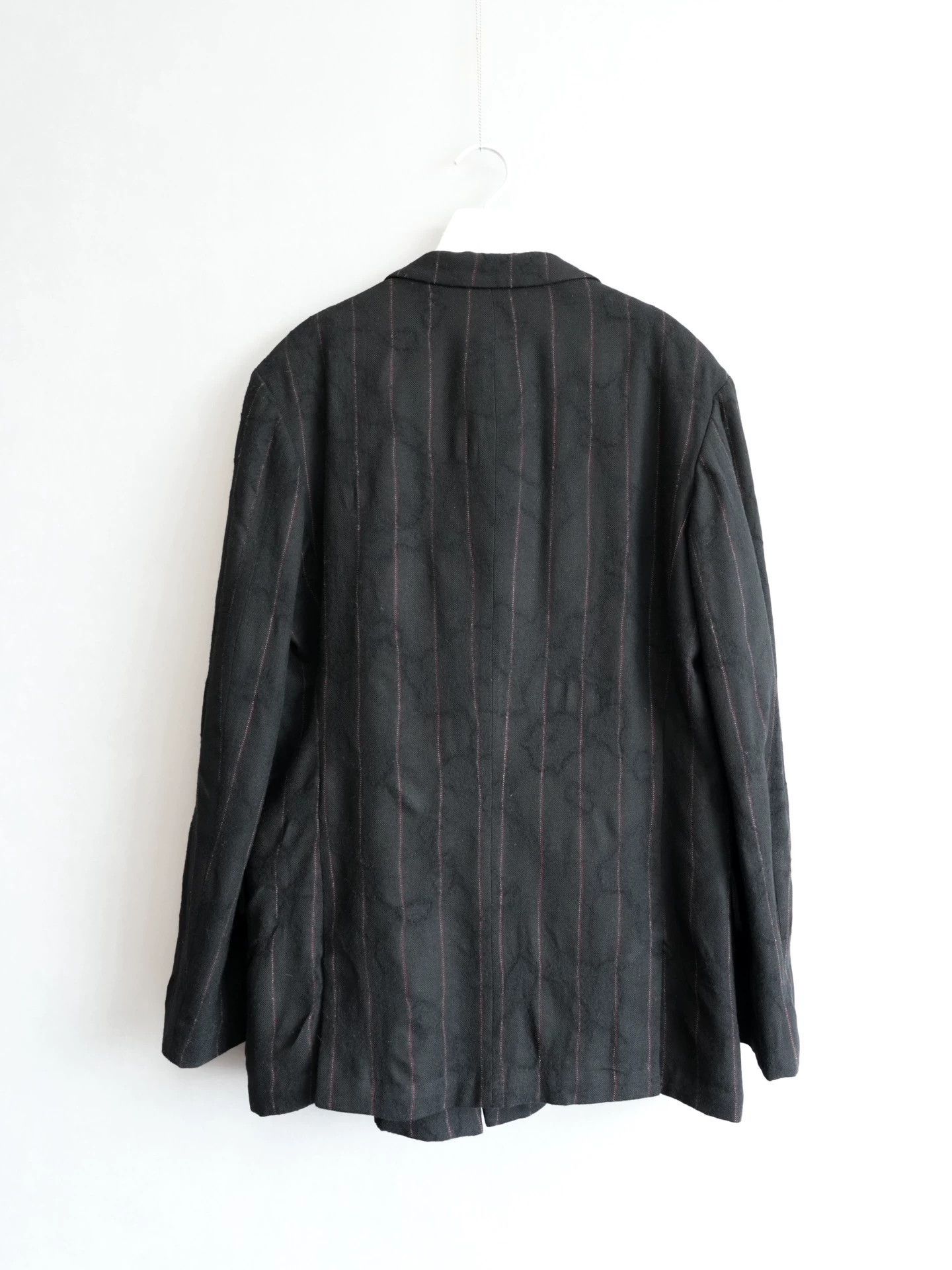 Yohji Yamamoto Yohji Yamamoto 11AW Black/Red Corroded Stripe DB Jkt Size US XXL / EU 58 / 5 - 3 Thumbnail