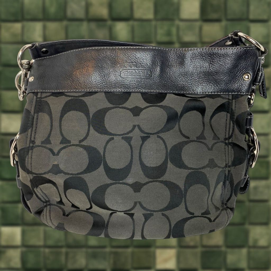 VINTAGE Coach Shoulder Bag, Leather, Women's Medium Travel Bag