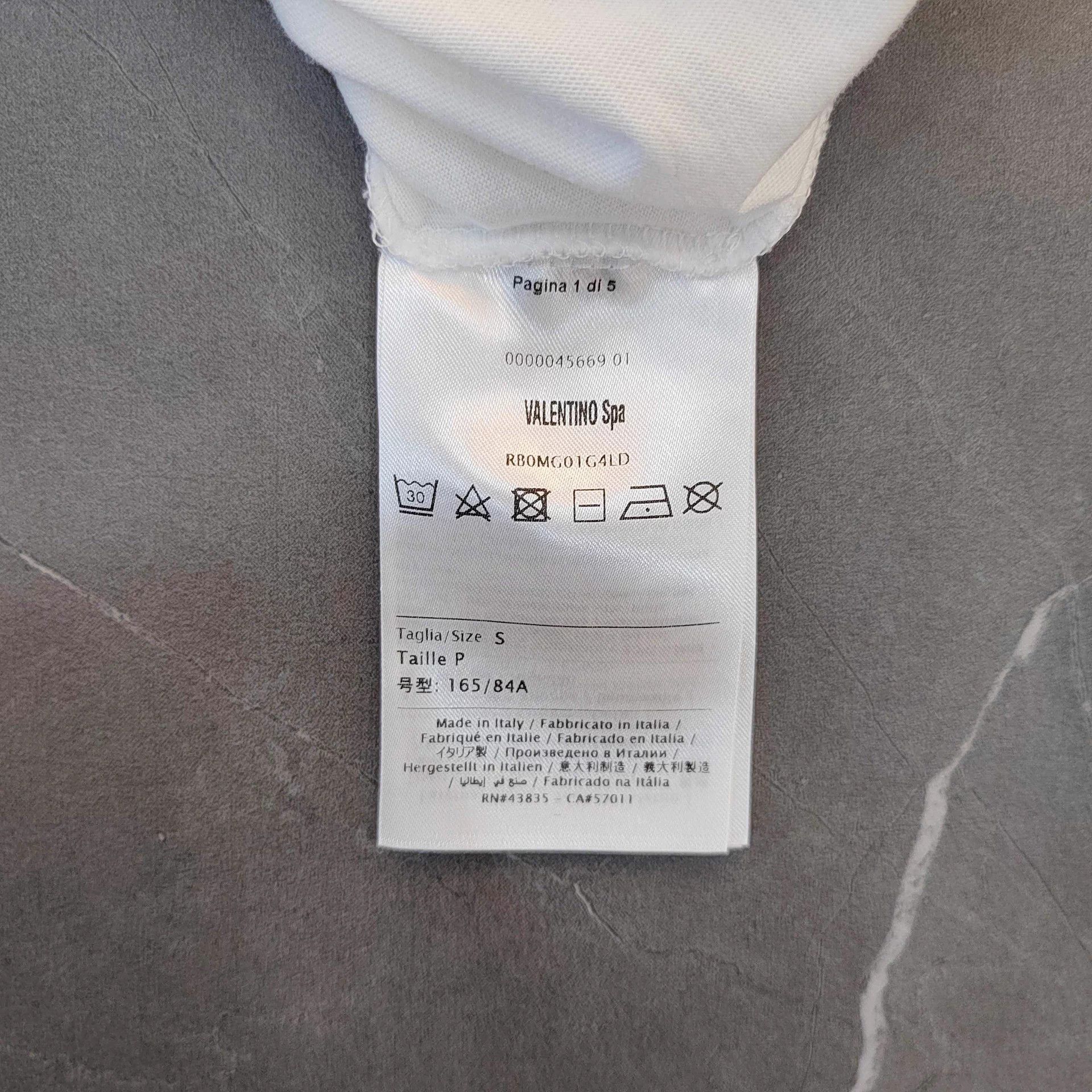 Valentino VALENTINO White Short-Sleeve T-Shirt S Size S / US 4 / IT 40 - 5 Thumbnail