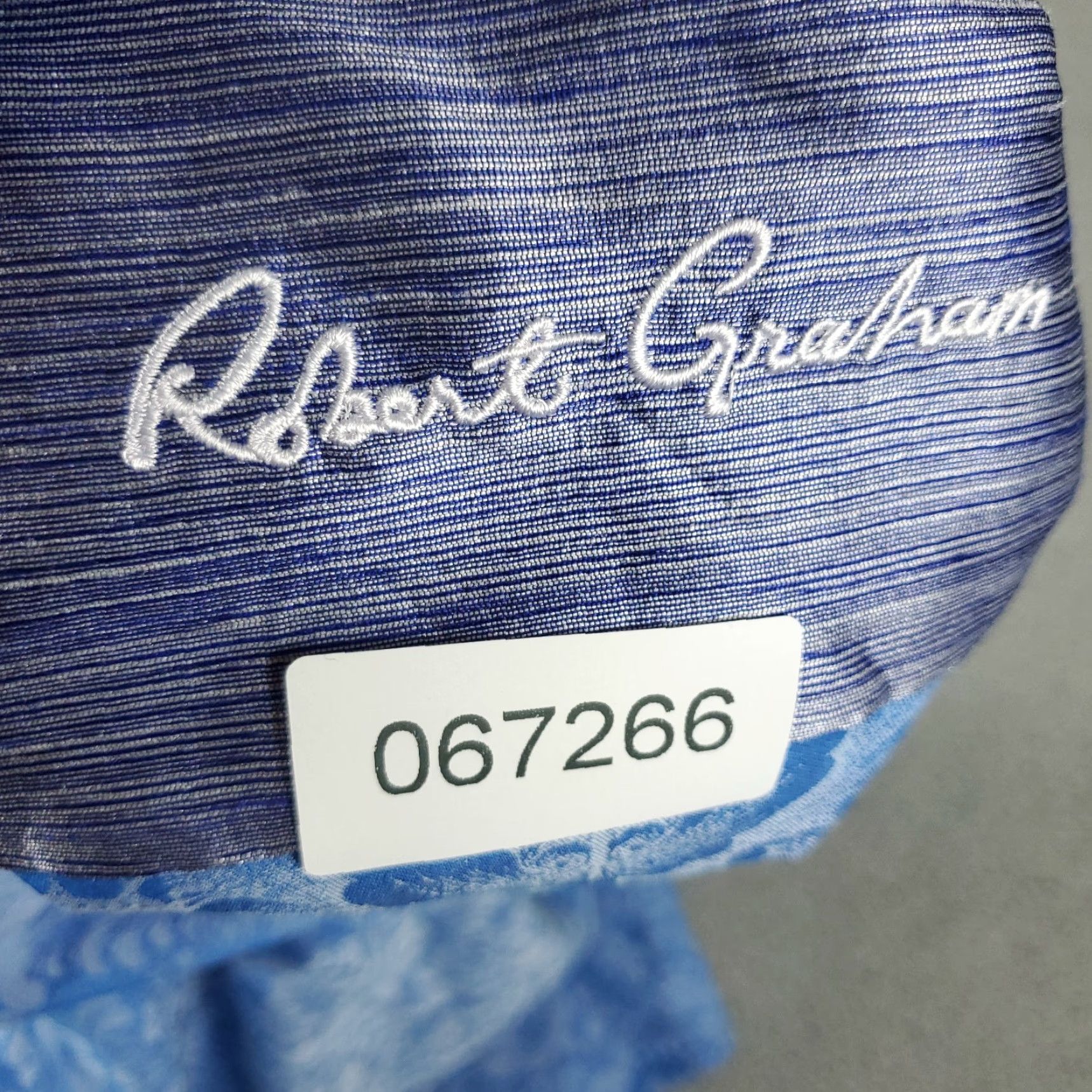 Robert Graham Robert Graham Shirt Mens Small Blue Floral Classic Fit Button Up Short Sleeve Size US S / EU 44-46 / 1 - 7 Thumbnail