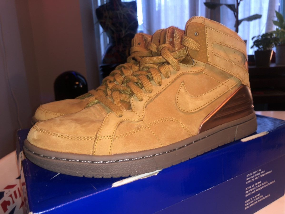 image of Nike x Supreme Zoom Air 94 Hi Shoes in Brown, Men's (Size 8.5)