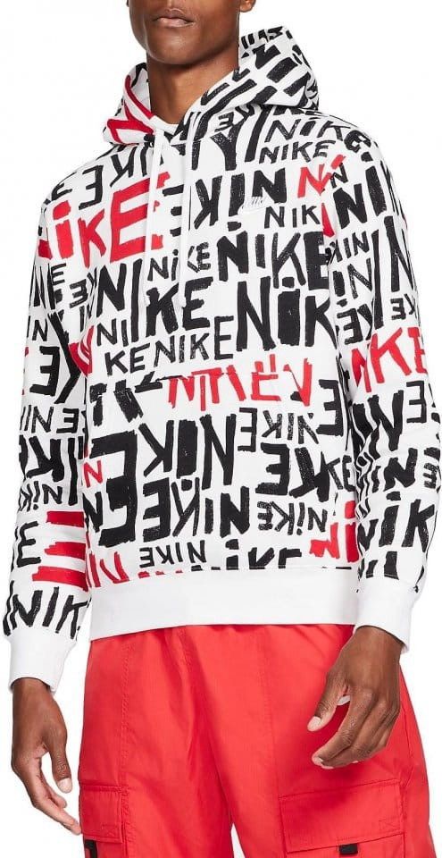 Nike Nike AOP Graffiti Hoodie White Red Black Size Large Size US L / EU 52-54 / 3 - 10 Thumbnail