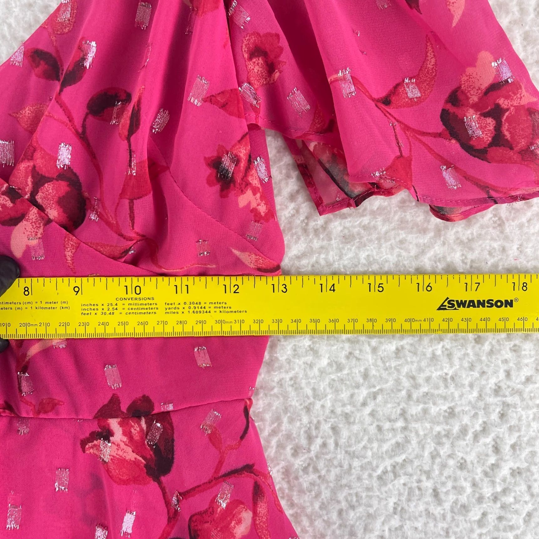 White House Black Market White House Black Market Dress Womens Size 2 Pink Cold Shoulder Ruffle Floral Size XS / US 0-2 / IT 36-38 - 6 Thumbnail