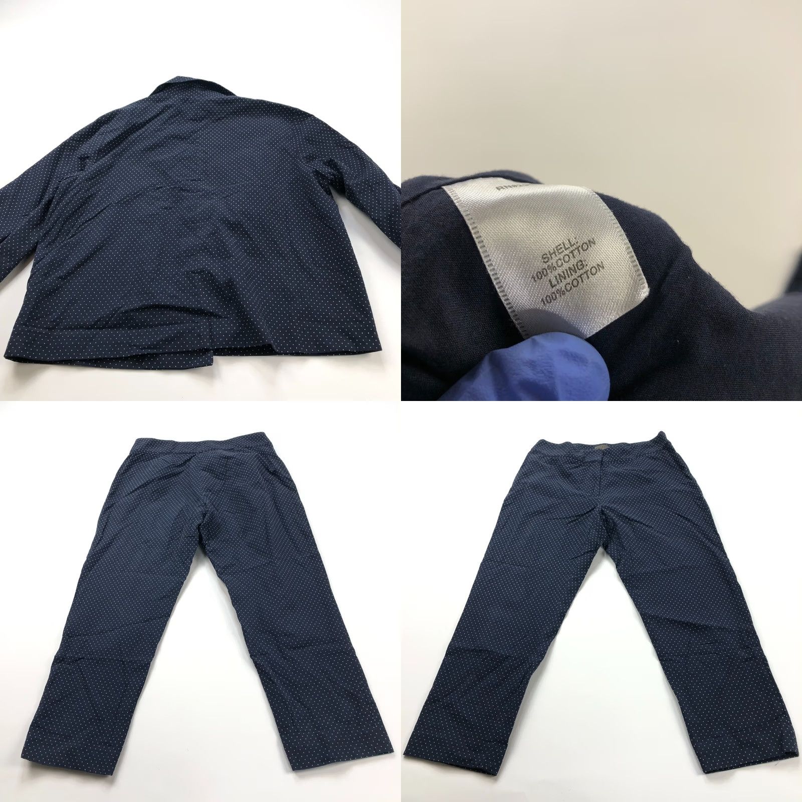 Pendleton Pendleton Blazer Shirt Set Blue Polka Dot 4P Petite 2 Pc Jacket Pants 28W 22L Women Womens Size 27" / US 4 / IT 40 - 8 Thumbnail